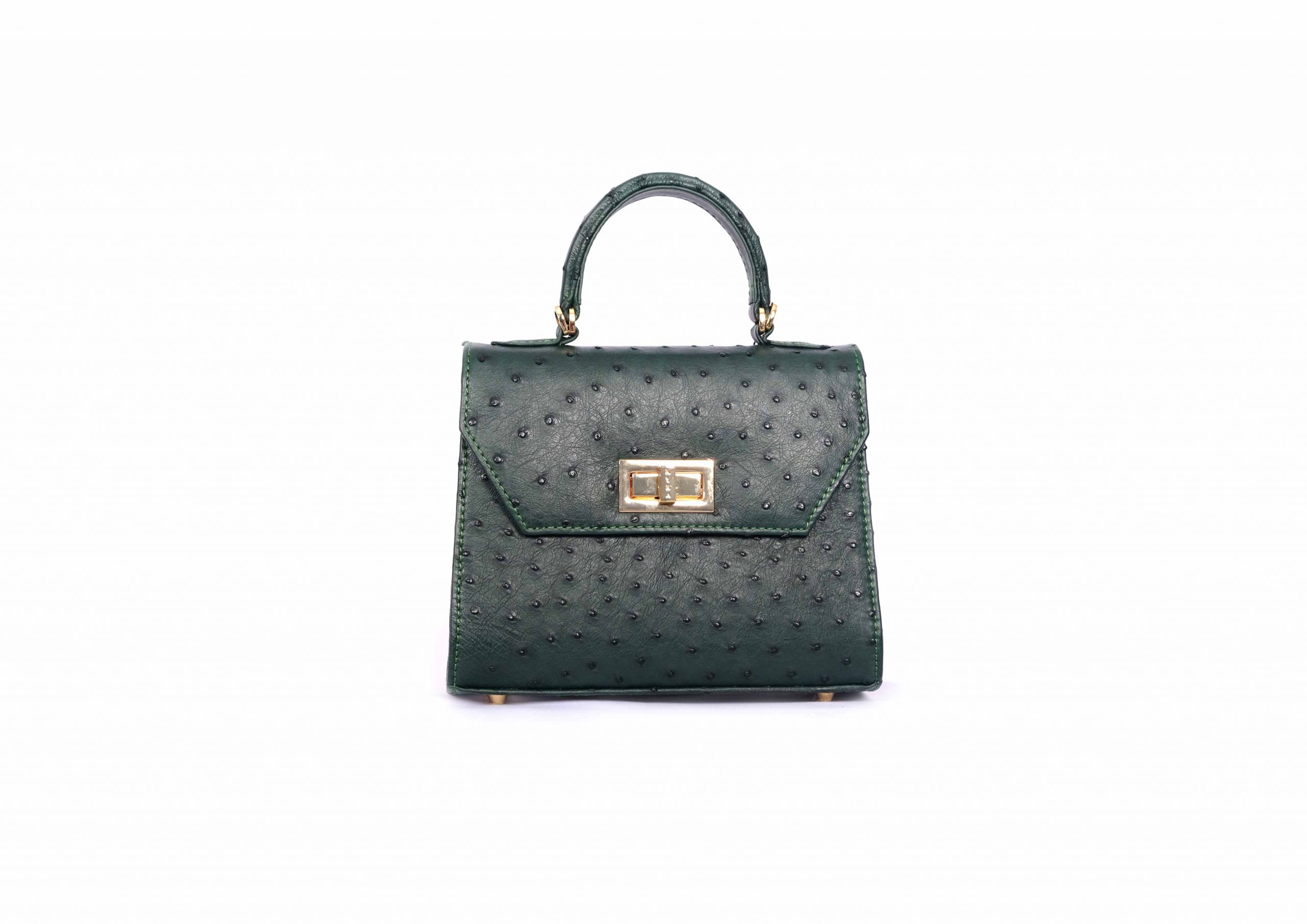 LUNA OSTRICH IN HUNTER GREEN