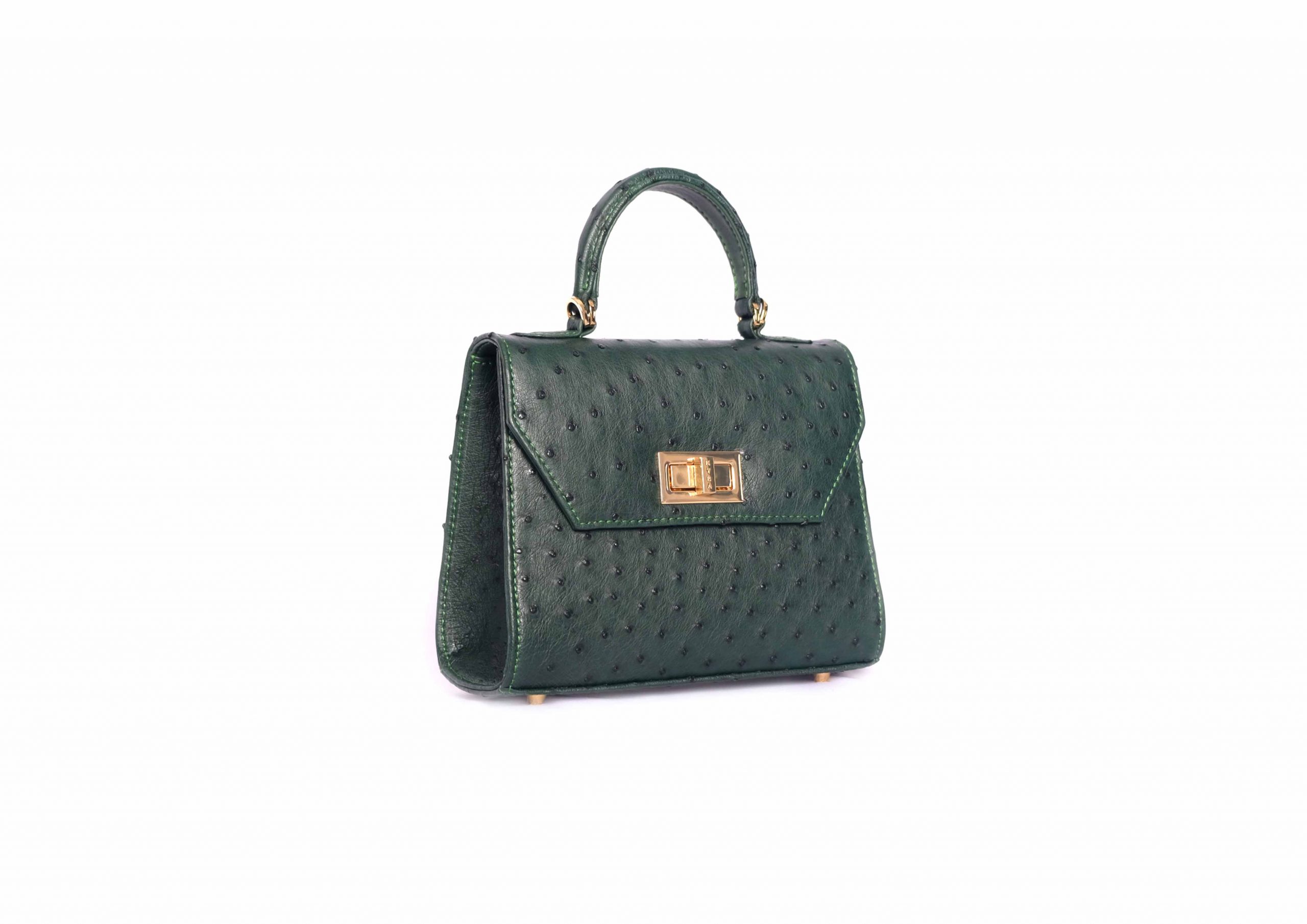 LUNA OSTRICH IN HUNTER GREEN - Image 3