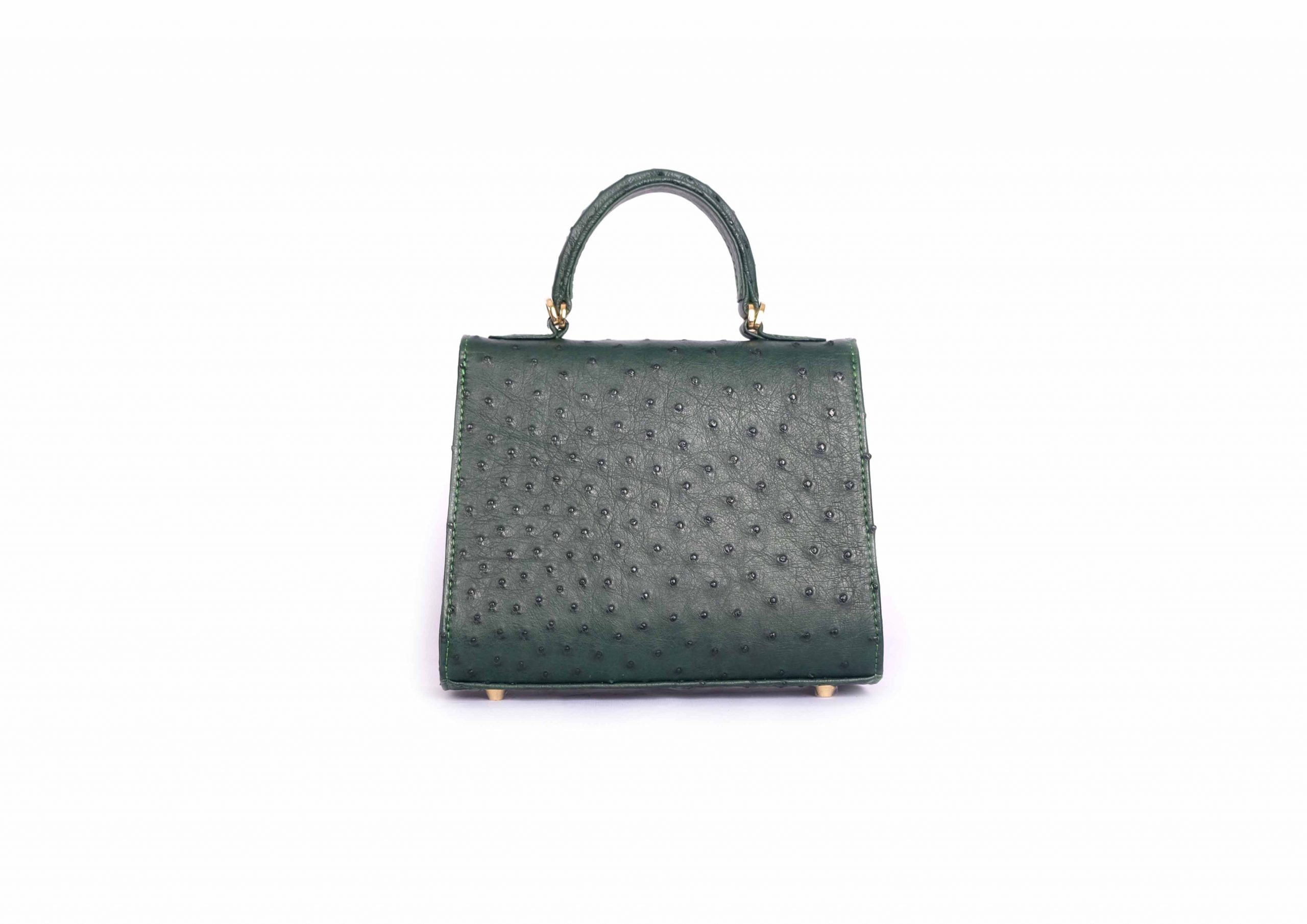 LUNA OSTRICH IN HUNTER GREEN - Image 5