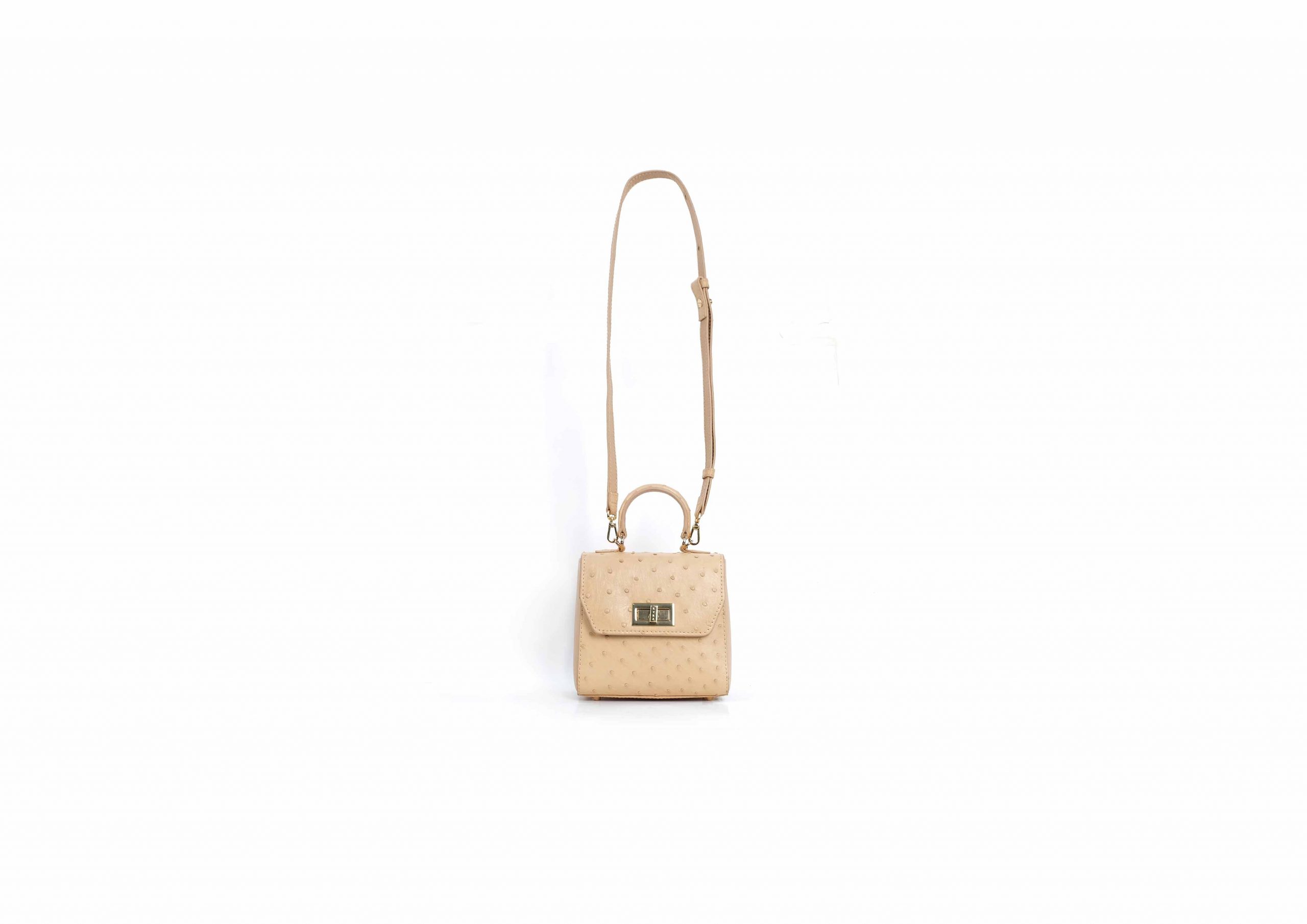 LUNA SQUARE OSTRICH IN BEIGE - Image 6