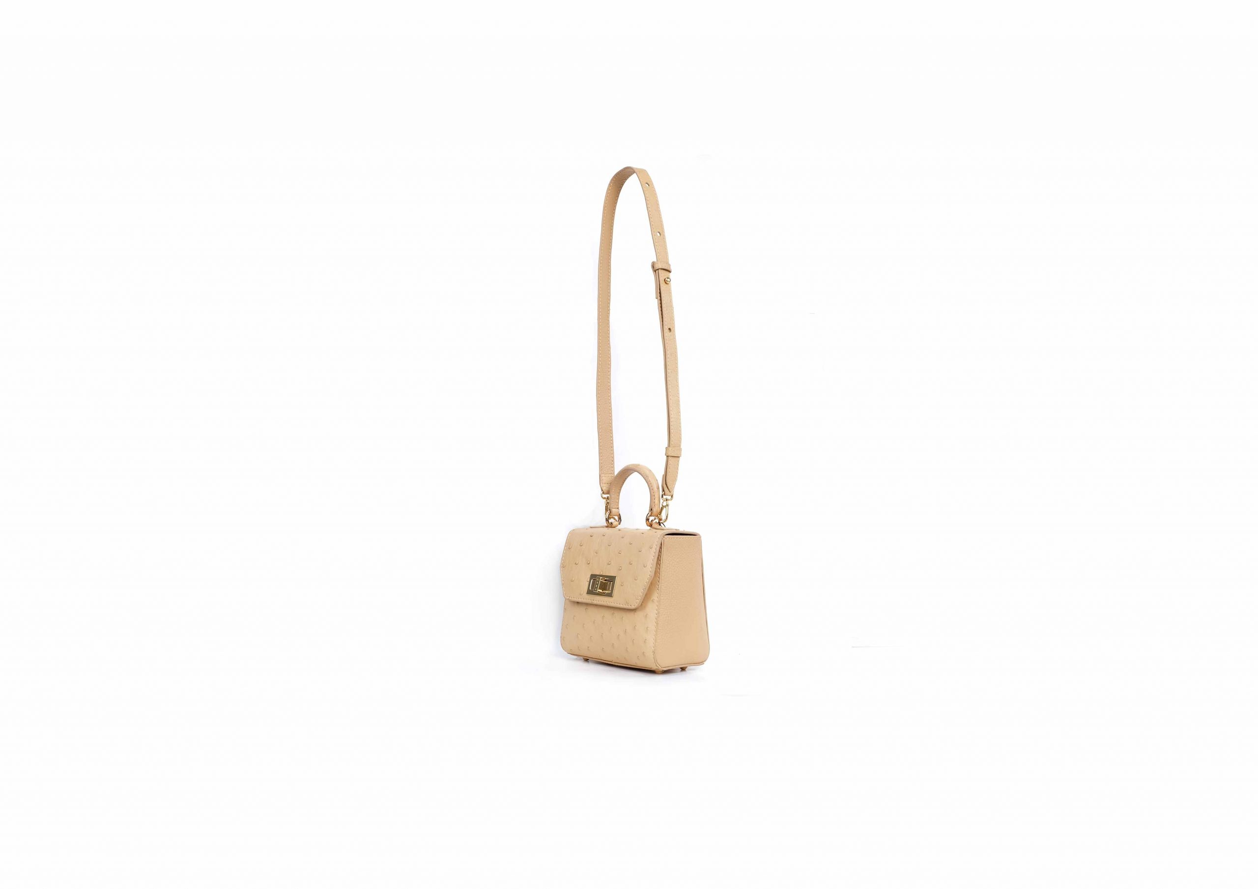 LUNA SQUARE OSTRICH IN BEIGE - Image 5