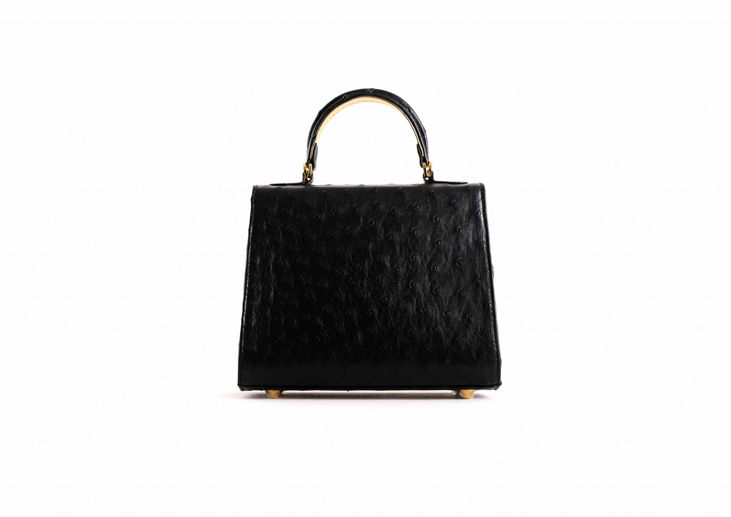 LUNA OSTRICH IN BLACK GOLD - Image 5
