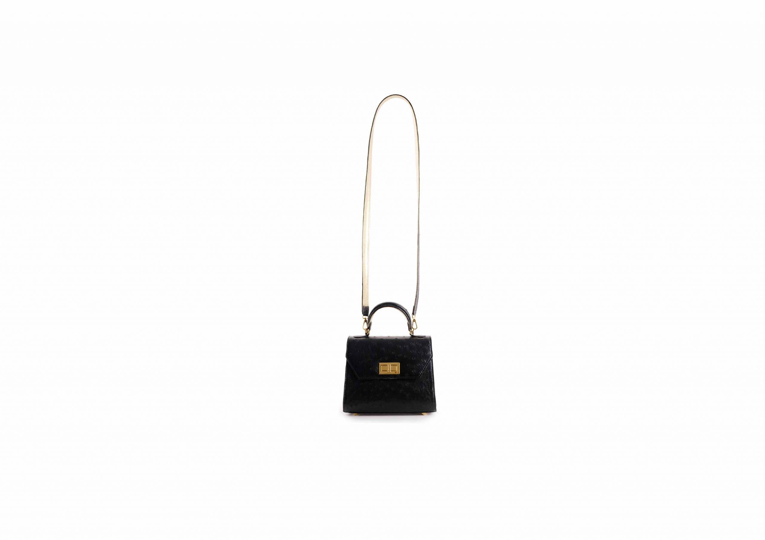 LUNA OSTRICH IN BLACK GOLD - Image 6