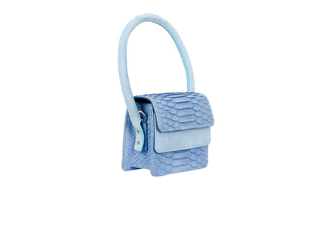 RUBBY MICRO IN SUEDE BLUE - Image 3