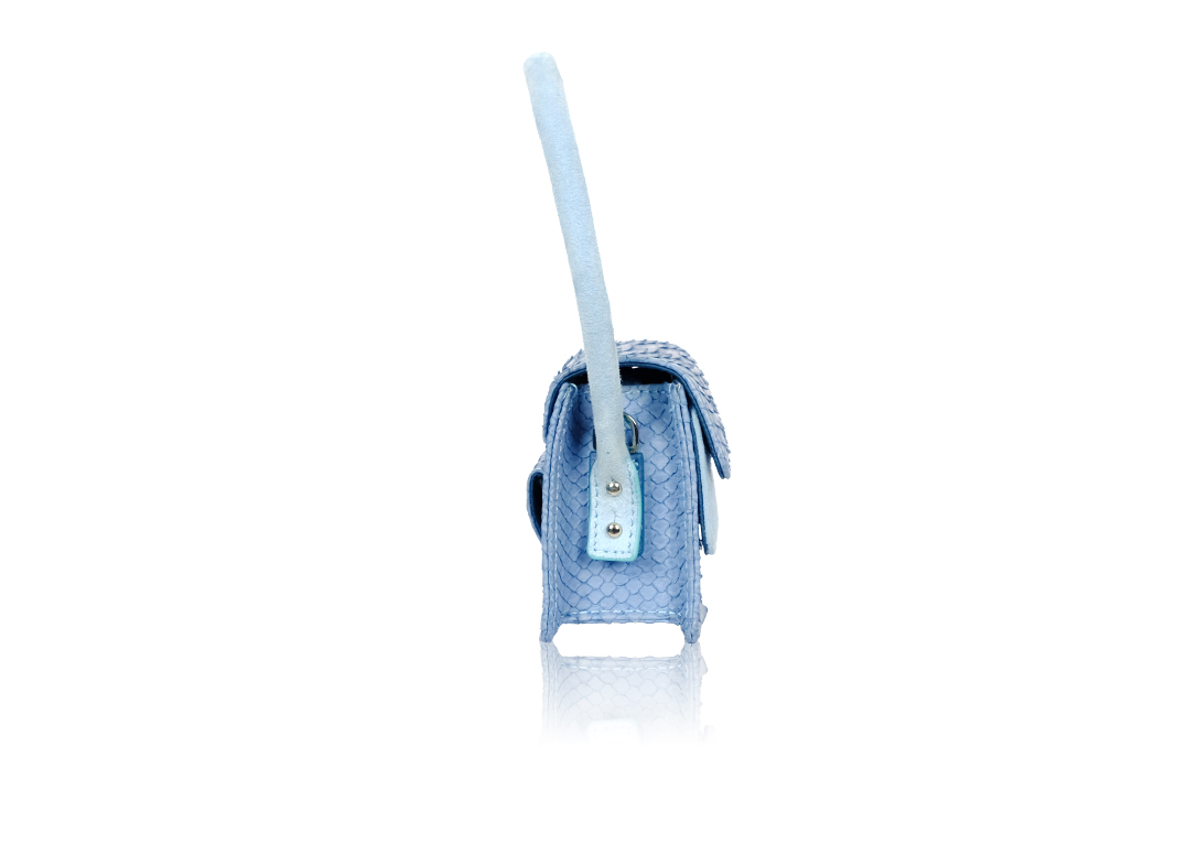 RUBBY MICRO IN SUEDE BLUE - Image 4