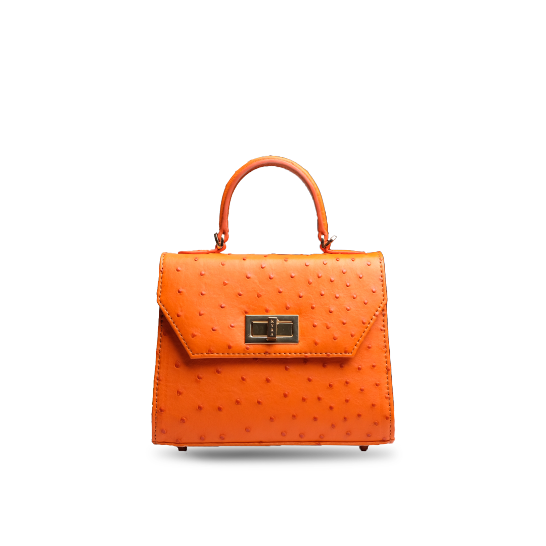 Luna Ostrich in Orange