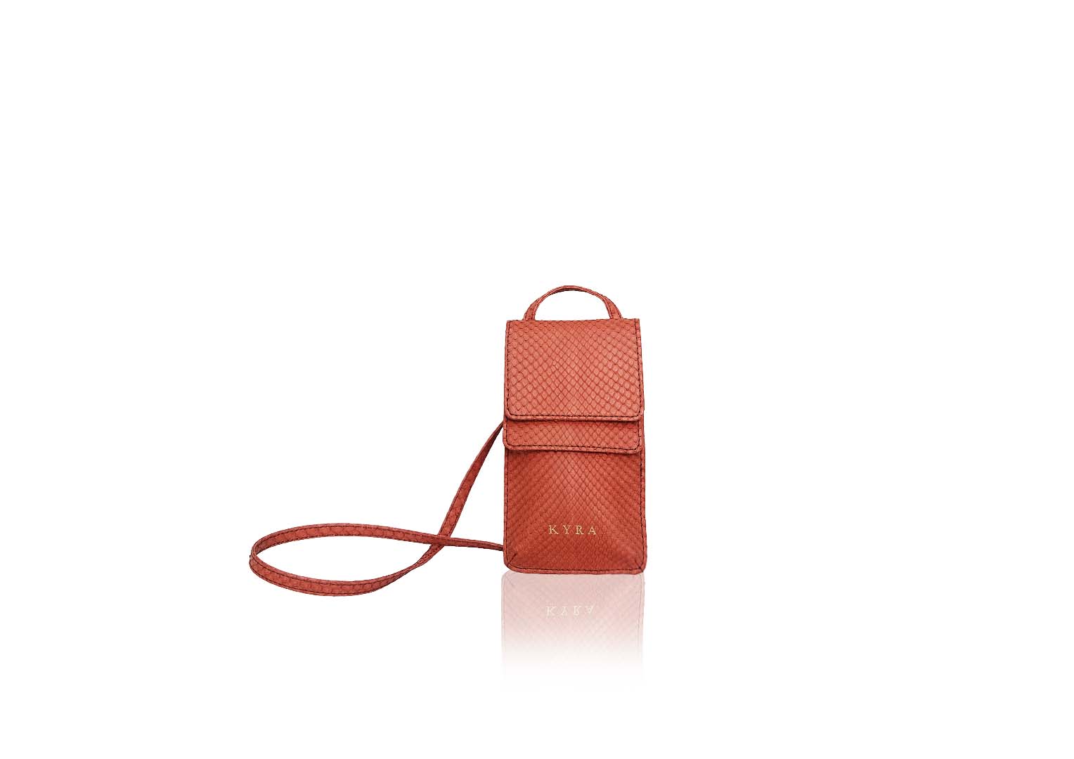 Rubby Phone Bag in Terracotta - Image 2