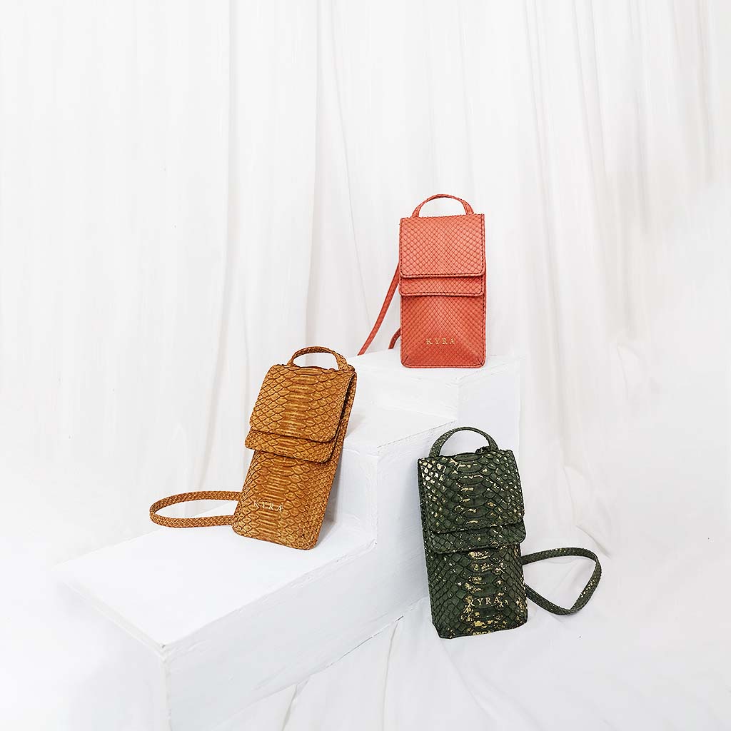 Rubby Phone Bag in Terracotta - Image 5