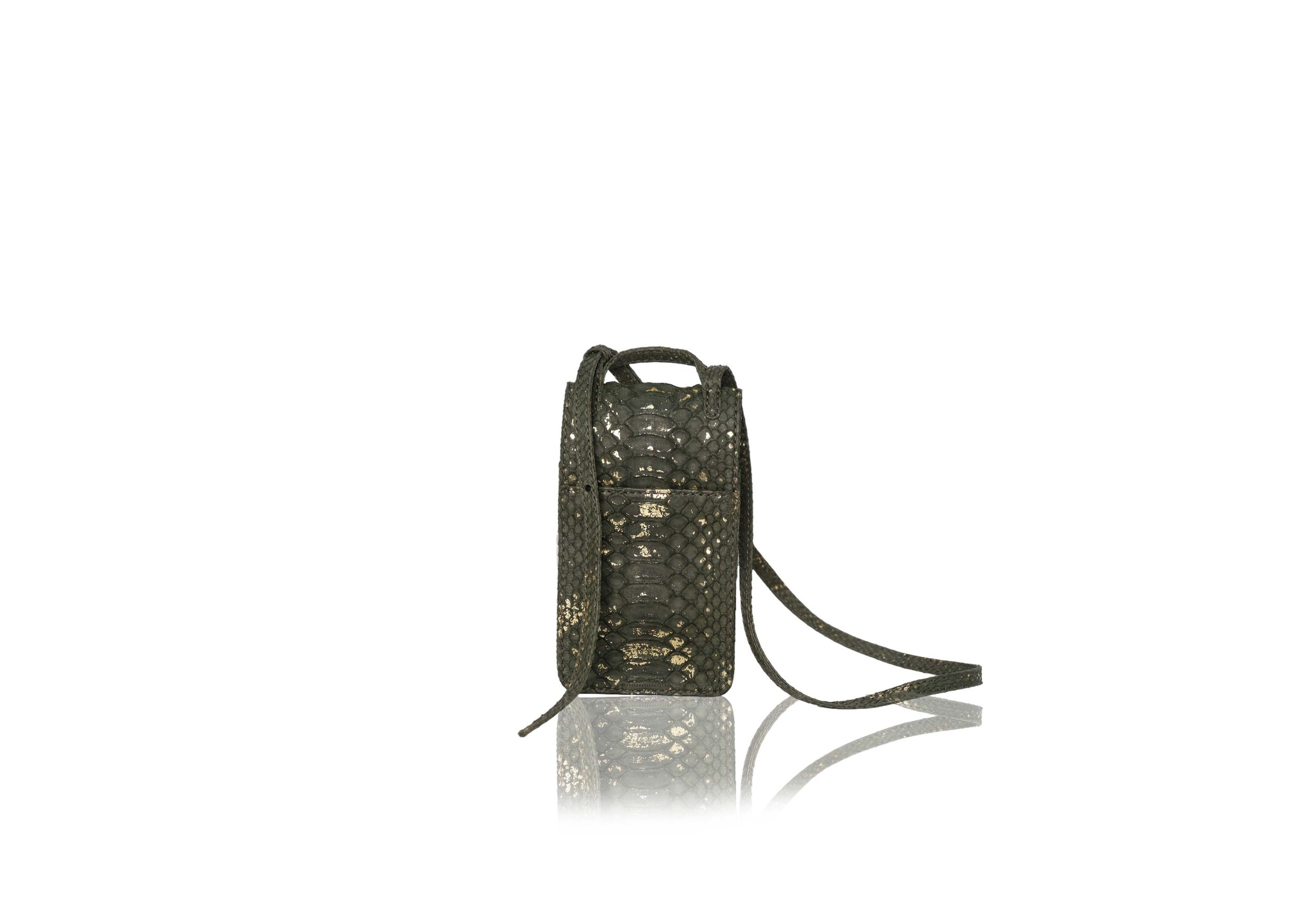 Rubby Phone Bag in Olive Gold - Image 3