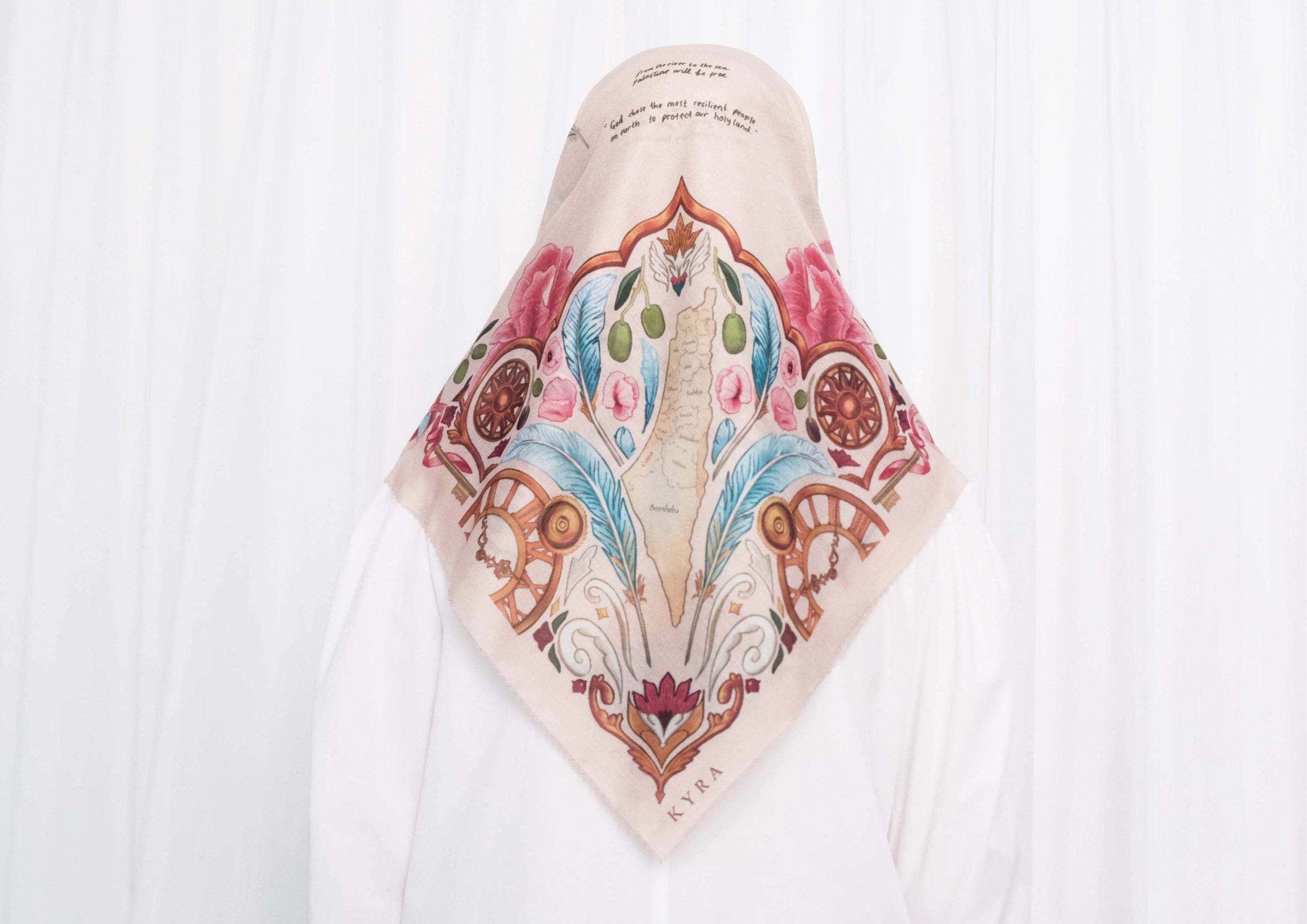 Libre Palestine Scarves Vol.2 - in Beige - Image 6
