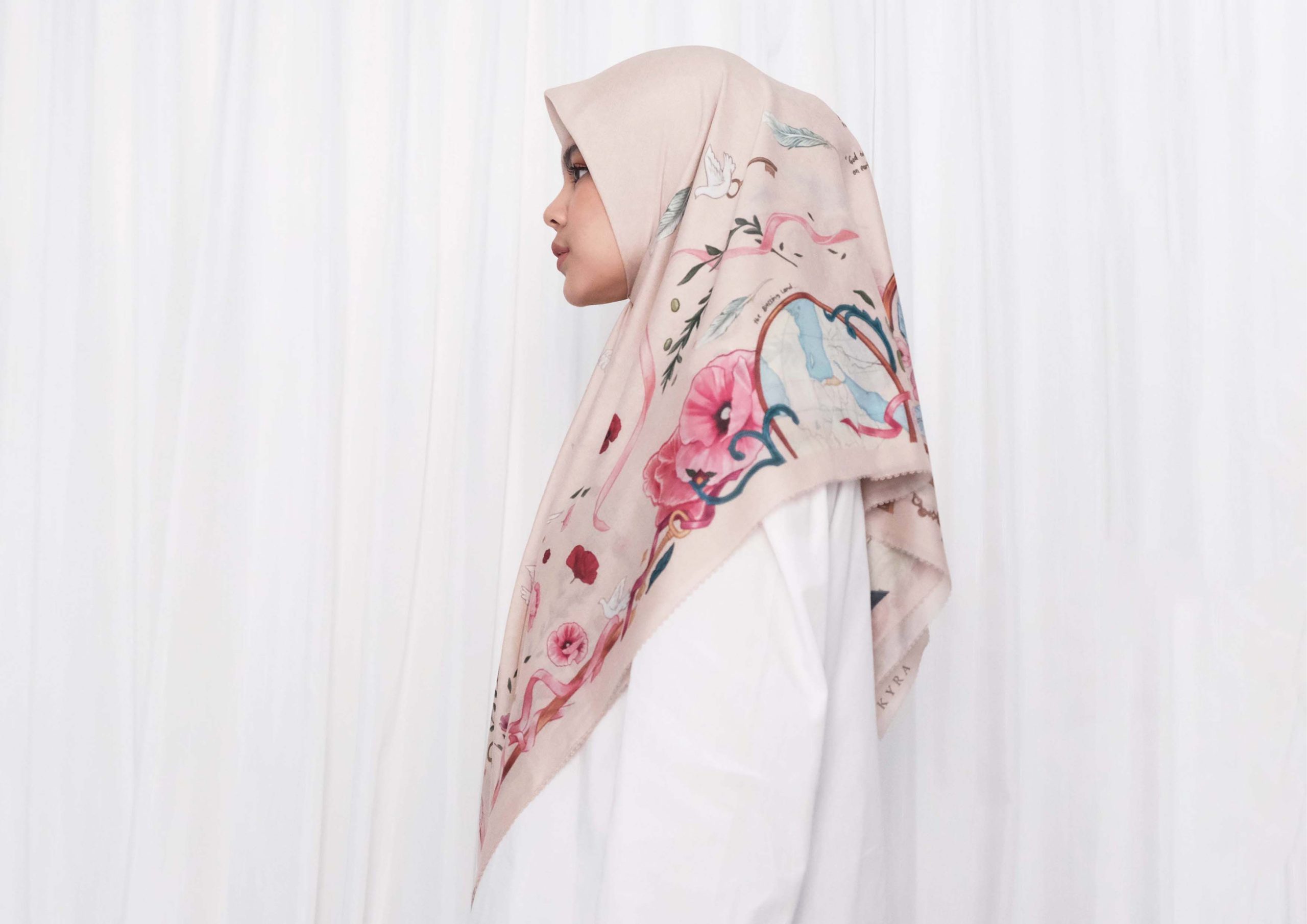 Libre Palestine Scarves Vol.2 - in Beige - Image 4