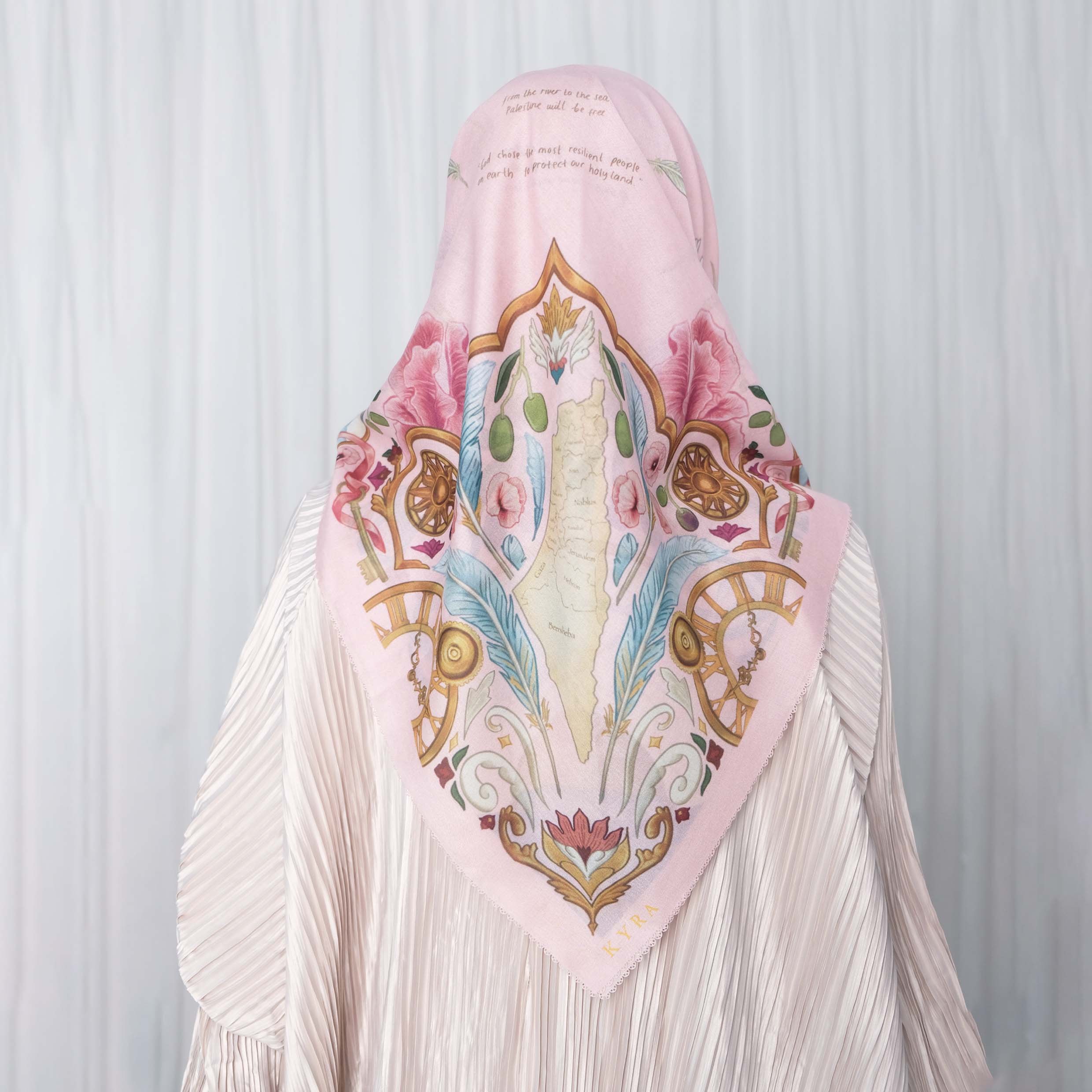 Libre Palestine Scarves Vol.2 - in Pink Blush - Image 7