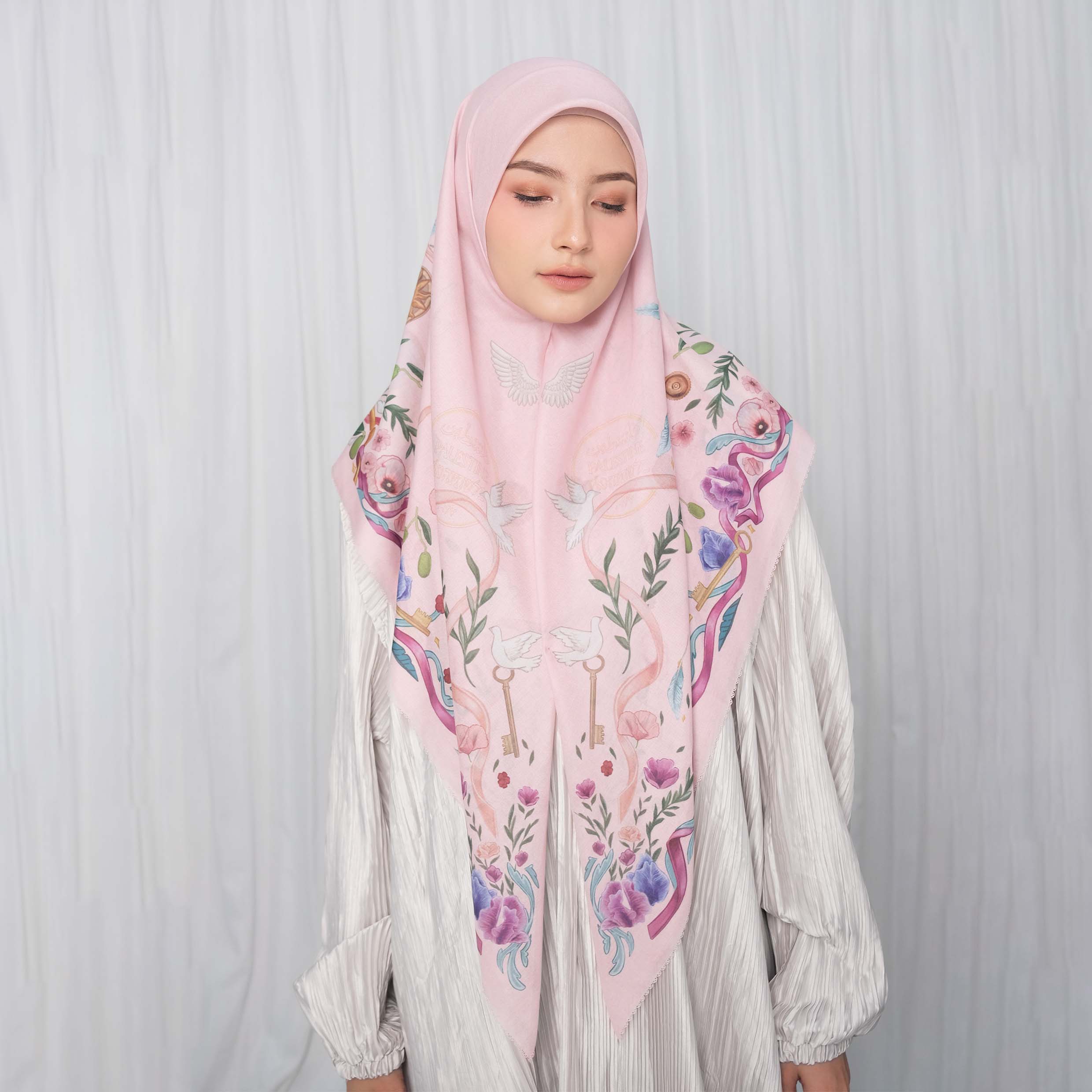Libre Palestine Scarves Vol.2 - in Pink Blush - Image 3