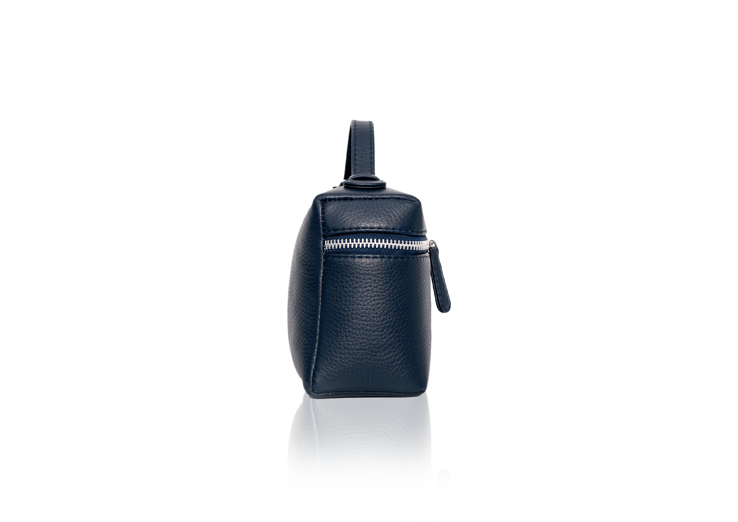 Side view Picco Calf Navy – tas kulit calf asli, genuine calf leather mini bag luxury fashion