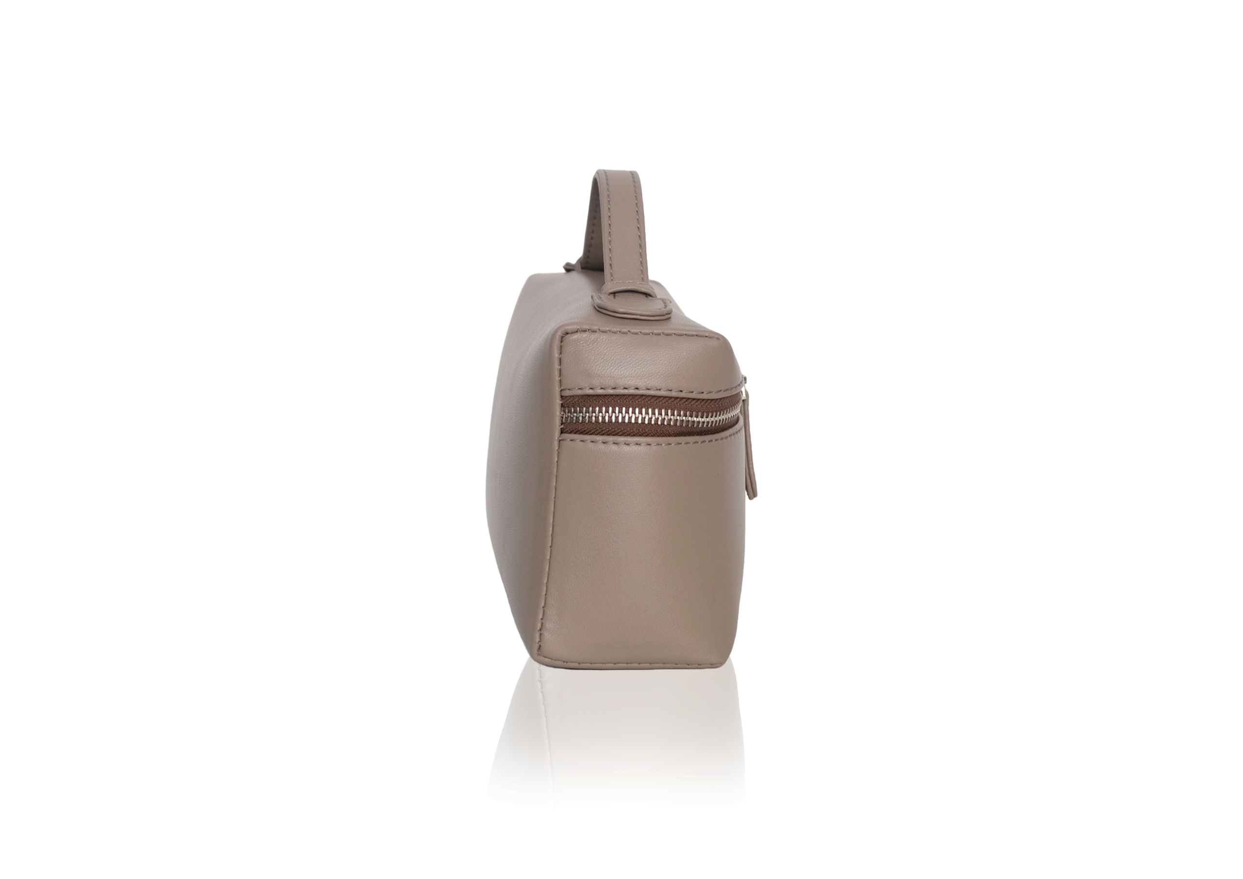 Side view Picco Lamb Light Taupe – tas kulit lamb asli, genuine lamb leather mini bag luxury fashion