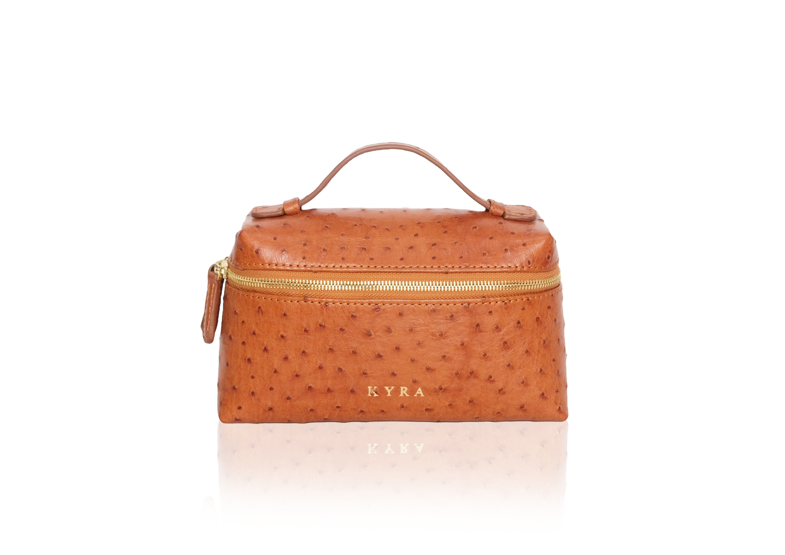 Picco Bag in Ostrich Leather – Caramel