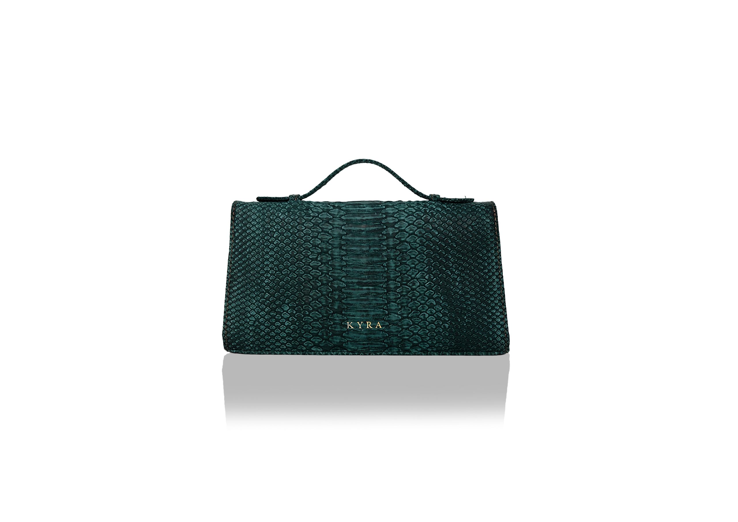 Luna 29 Bag in Precious Leather - Peacock Blue - Image 5