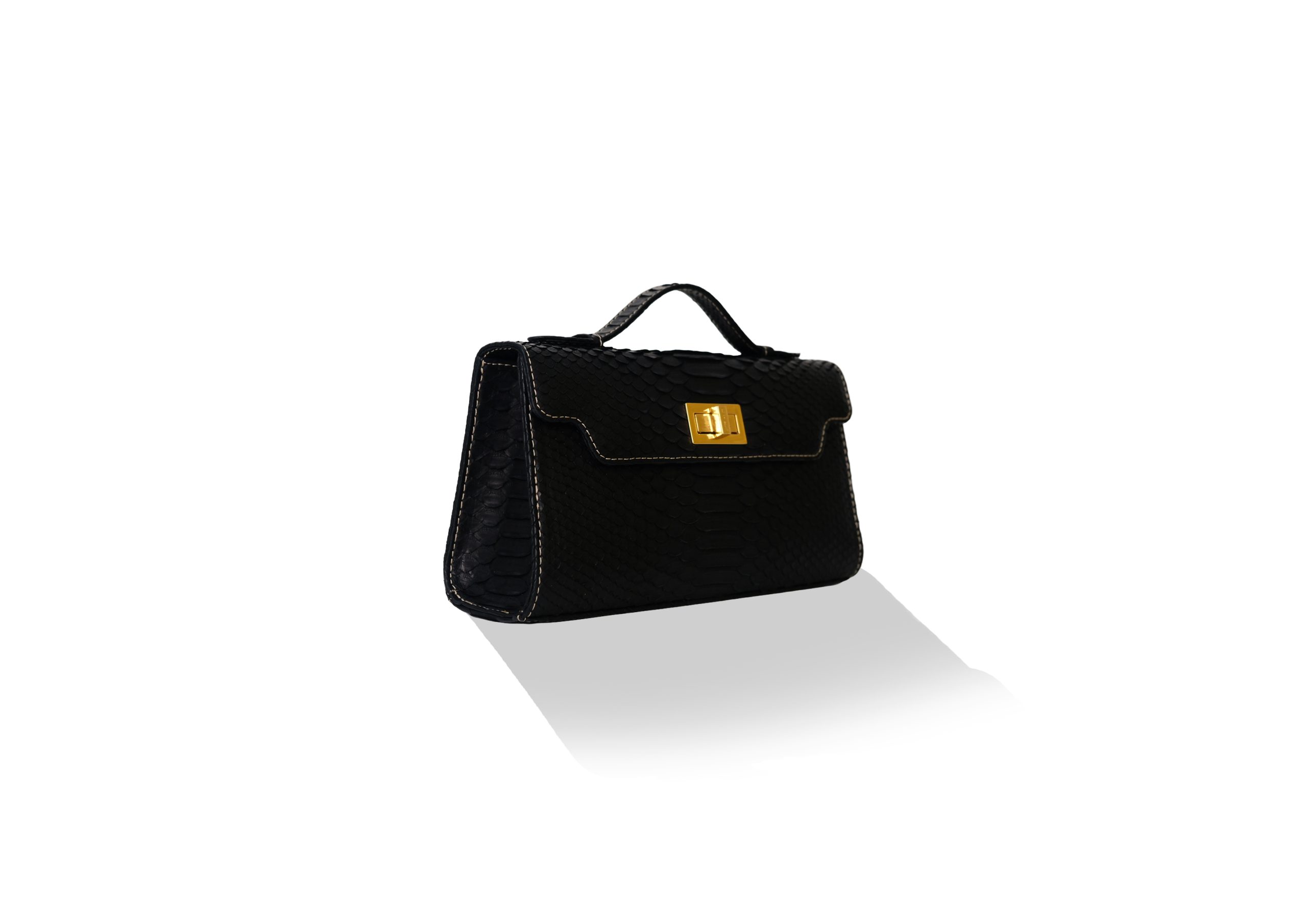 Luna 29 Bag in Precious Leather - Black - Image 3