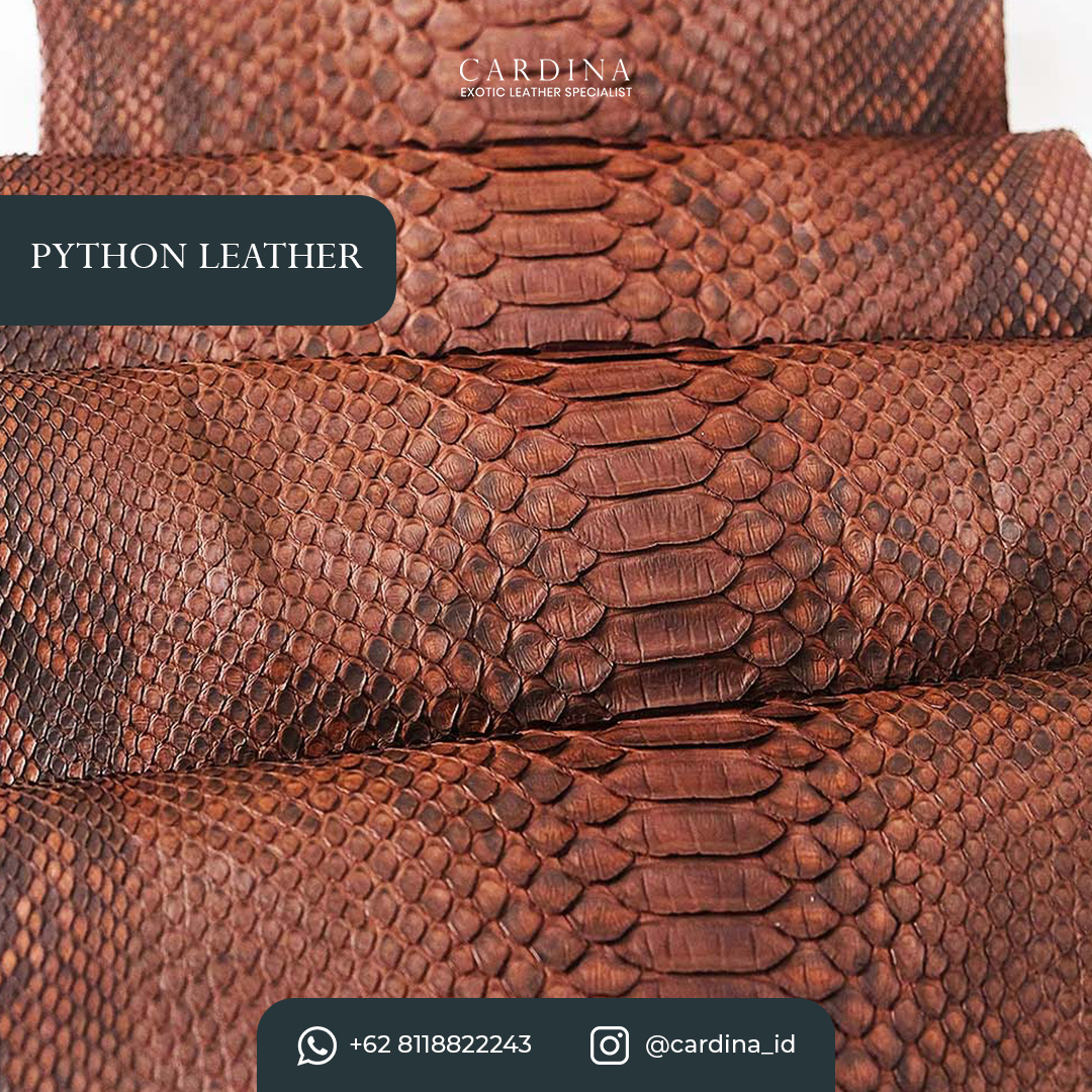 caramel python leather