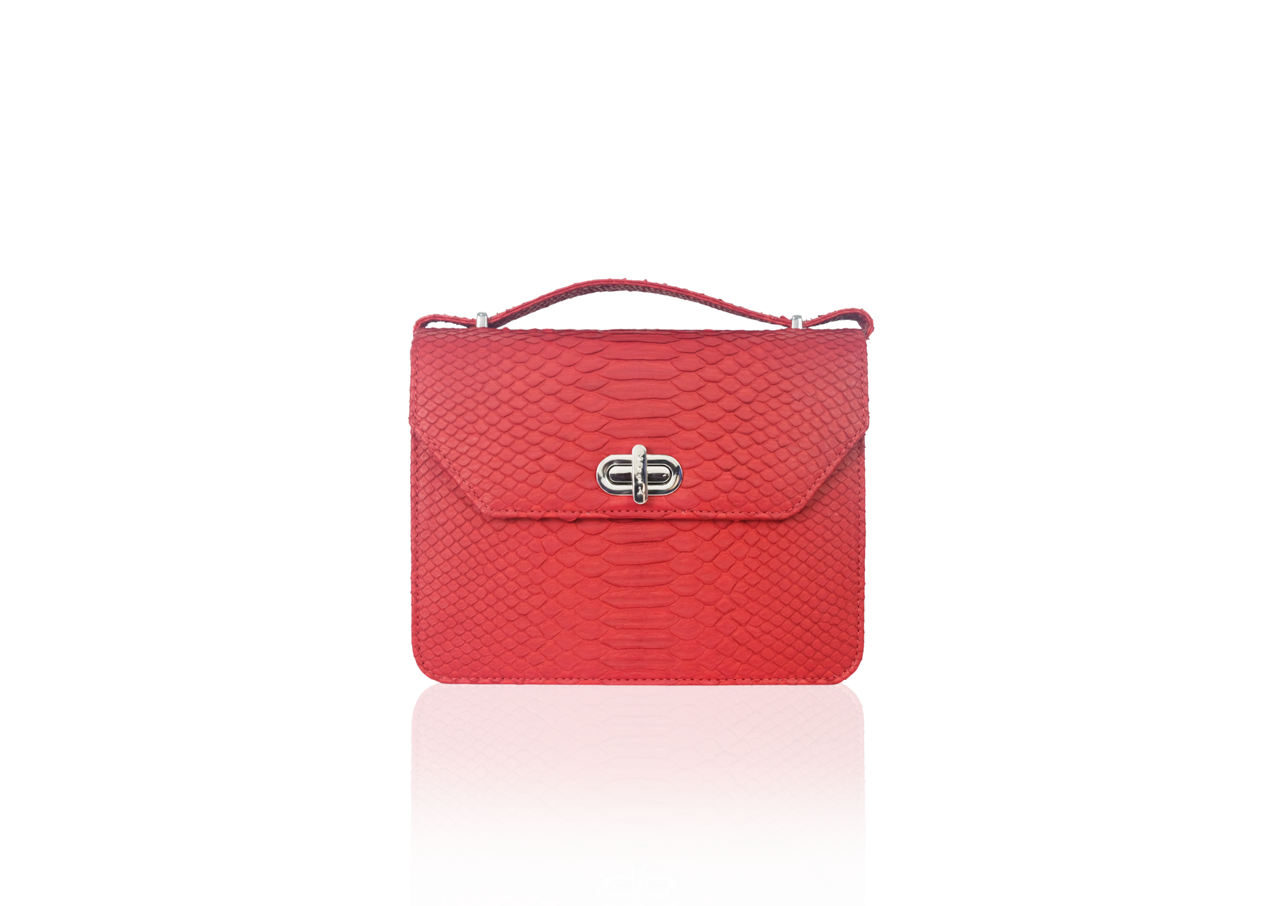 Tas Merah Kulit Ular Asli Handmade