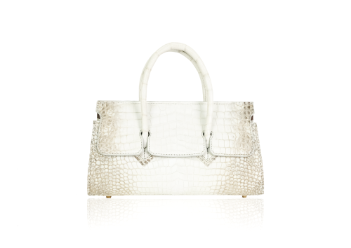 Tas kulit buaya asli, tampilan mewah, dibuat pengrajin lokal Indonesia