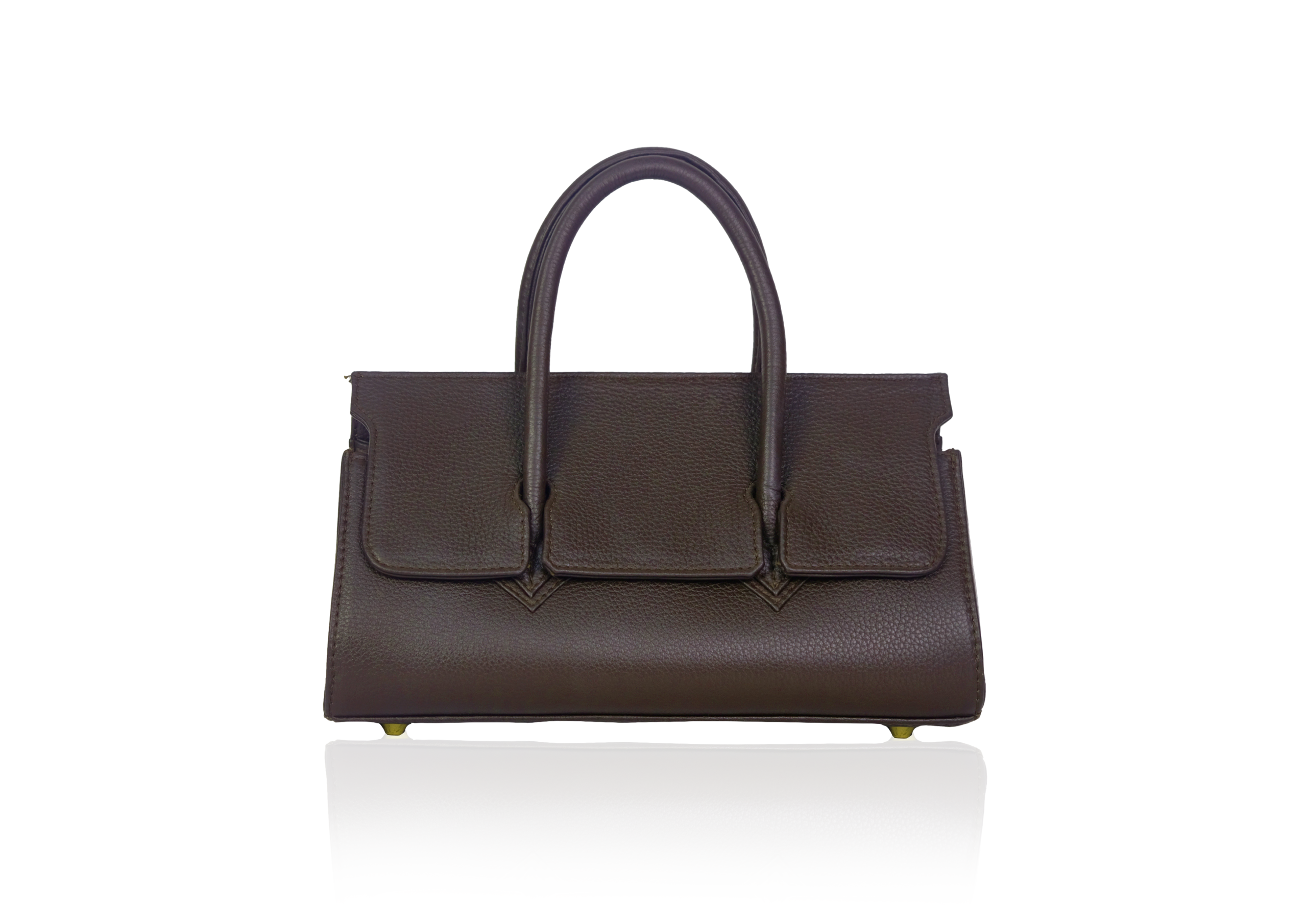 Adriana Lungo Dark Brown Calf Leather Bag | Tas Adriana Lungo Kulit Calf Cokelat Tua – Luxury Top Handle Handbag / Tas Mewah dengan Top Handle