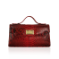KYRA Luna 25 Red Solid Python – tas kulit ular asli wanita dengan warna merah solid bold. Luxury python leather handbag Indonesia