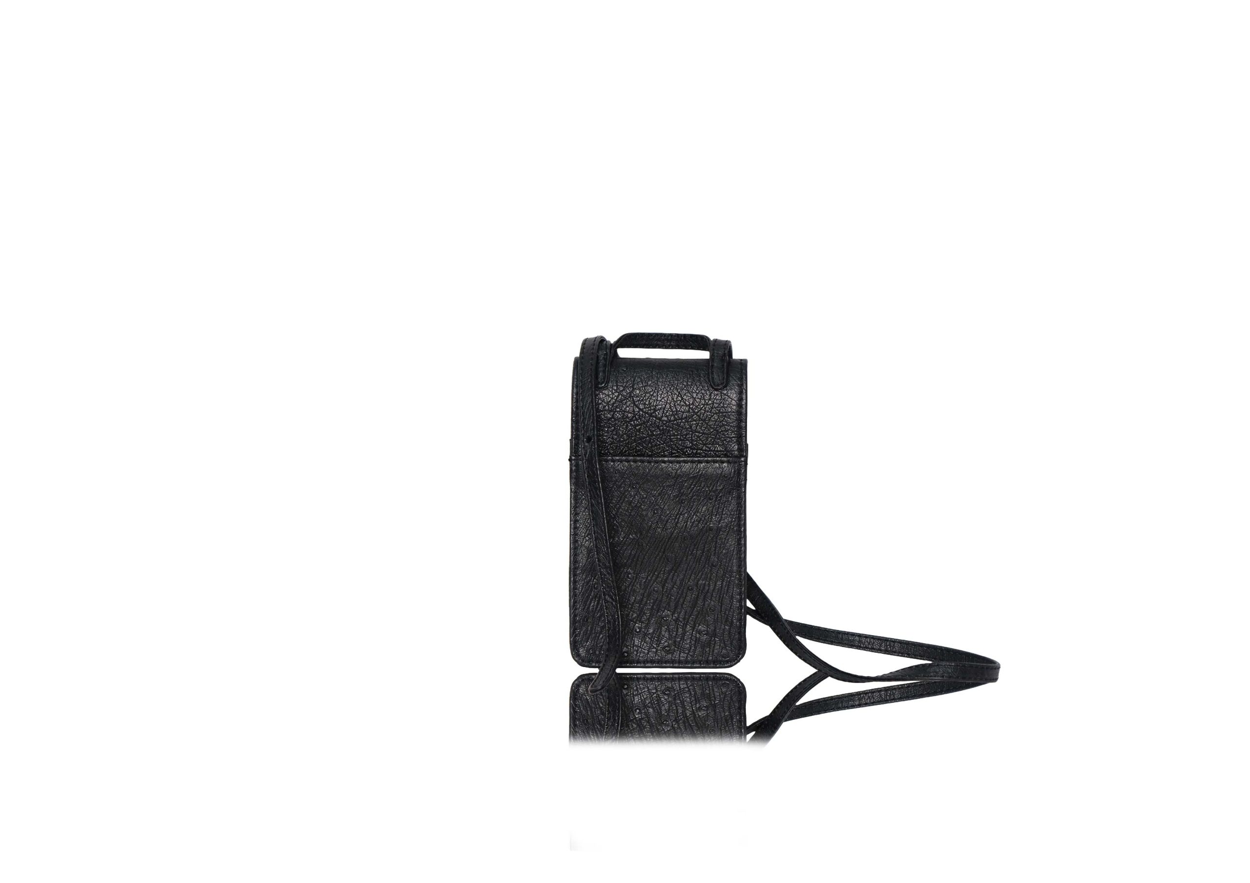 Rubby Phone Bag Black Ostrich - Image 4
