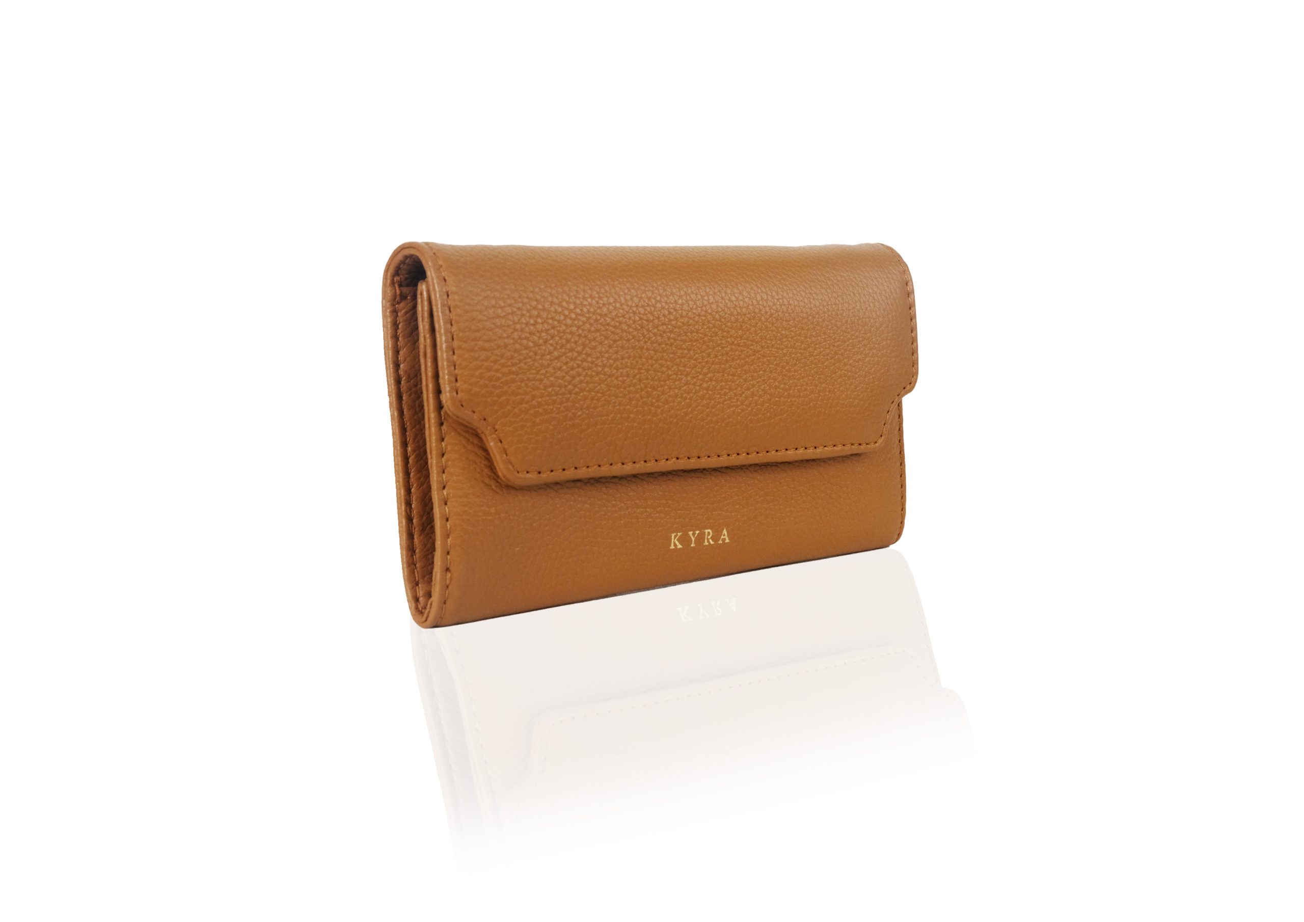 Sophia Purse in Bran Caramel Calf Leather - Image 5
