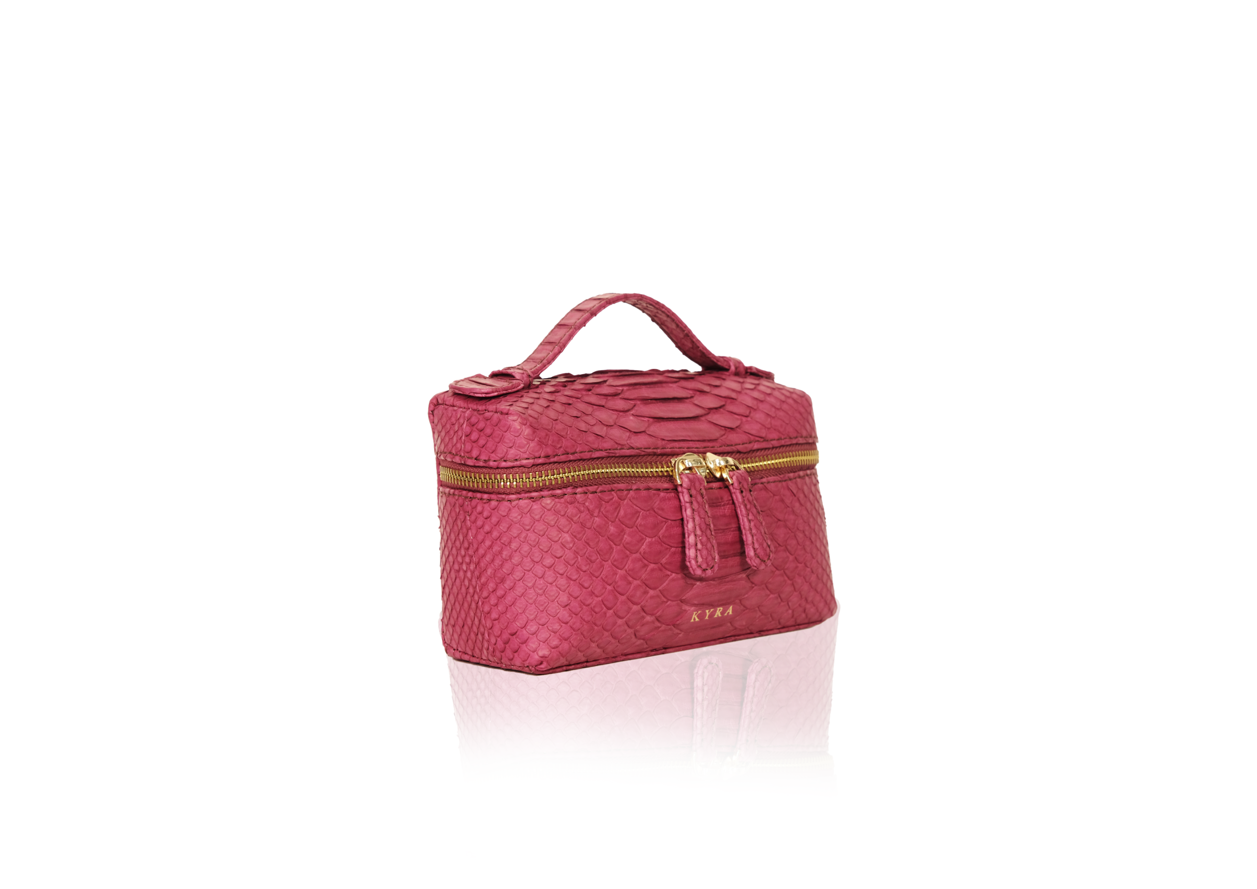 Luxury exotic small bag Picco 19 Python Magenta, tas selempang python asli handmade premium