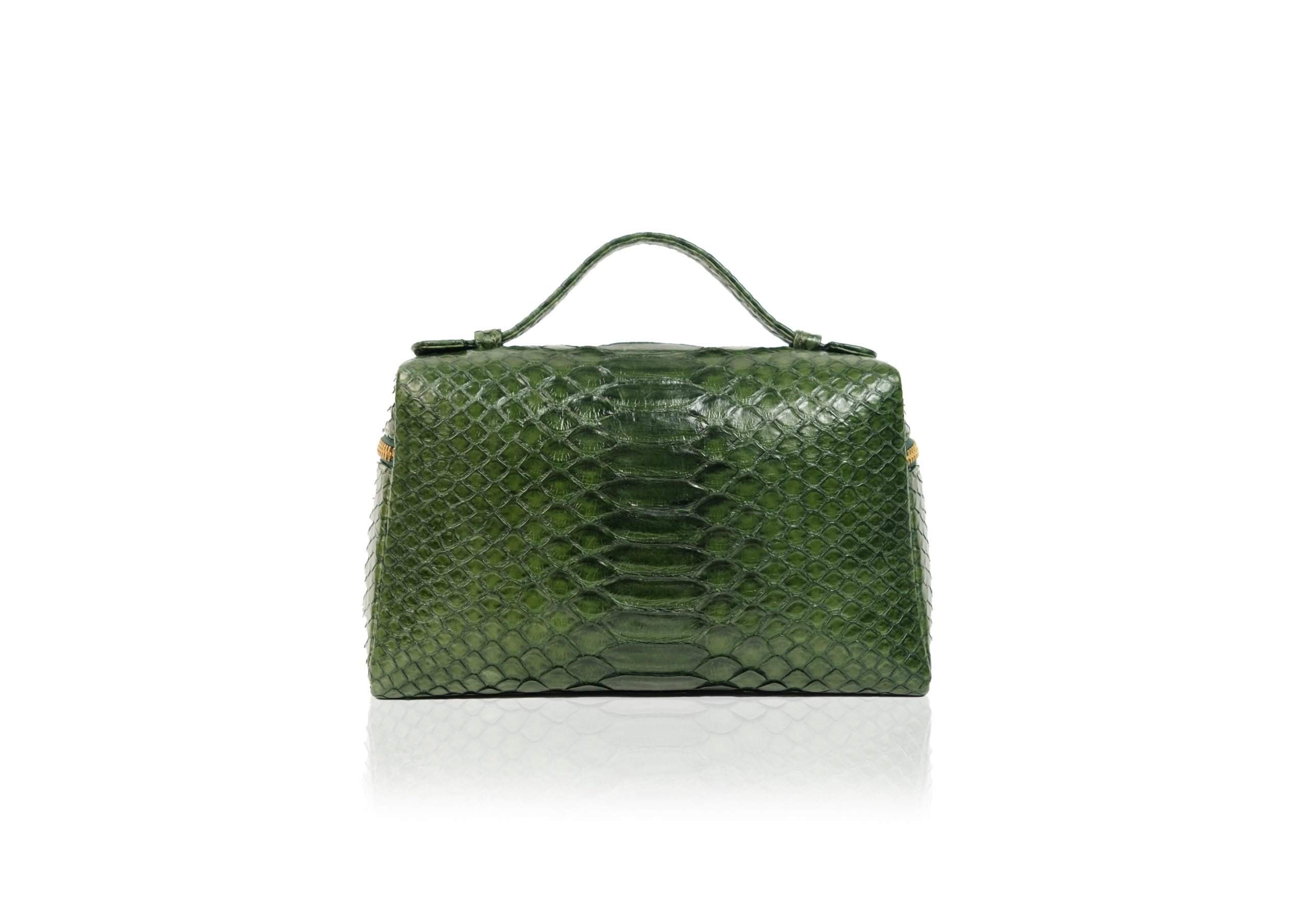 Picco Bag in Precious Leather - Olive Green Glossy - Image 4