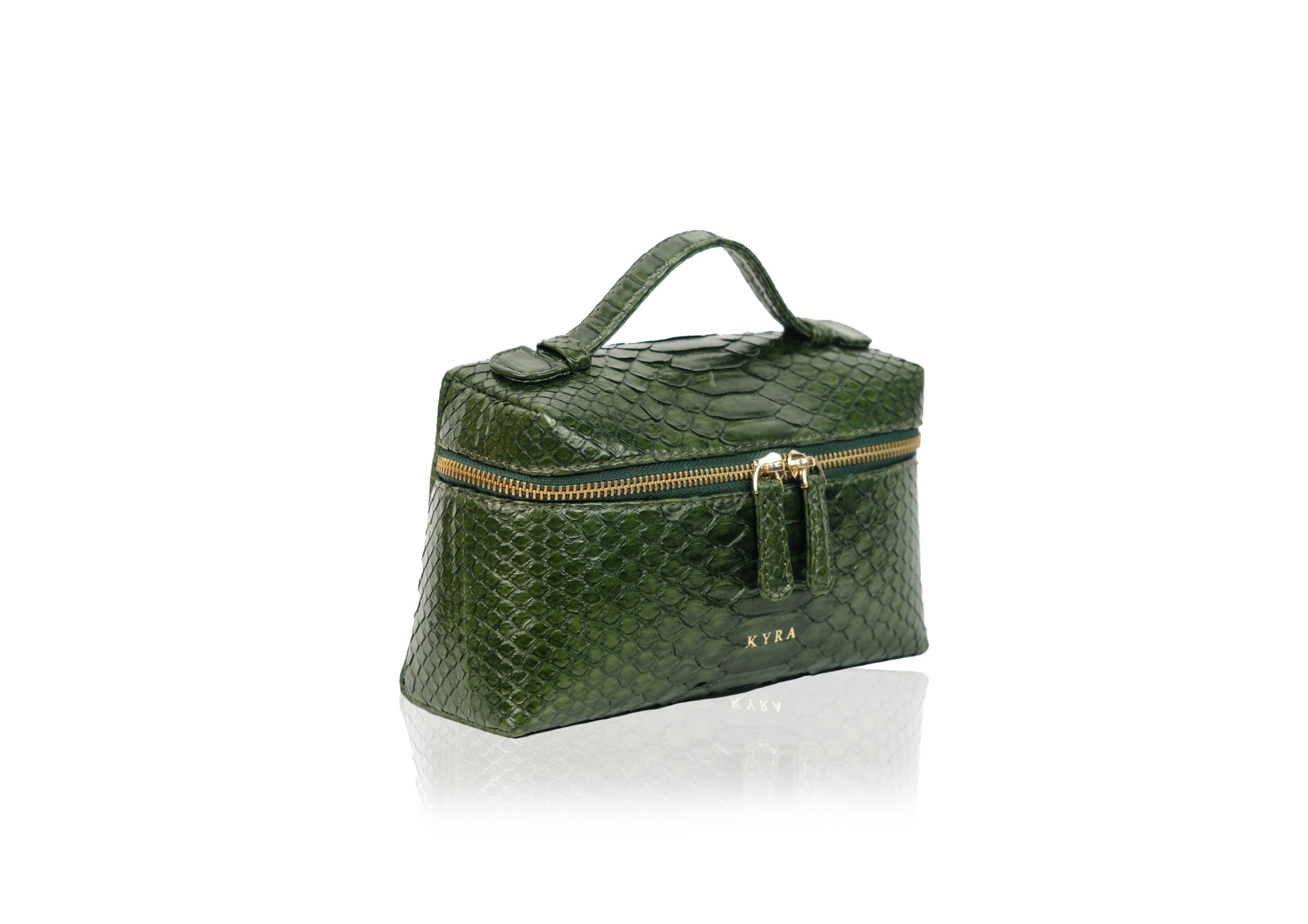 Picco Bag in Precious Leather - Olive Green Glossy - Image 2
