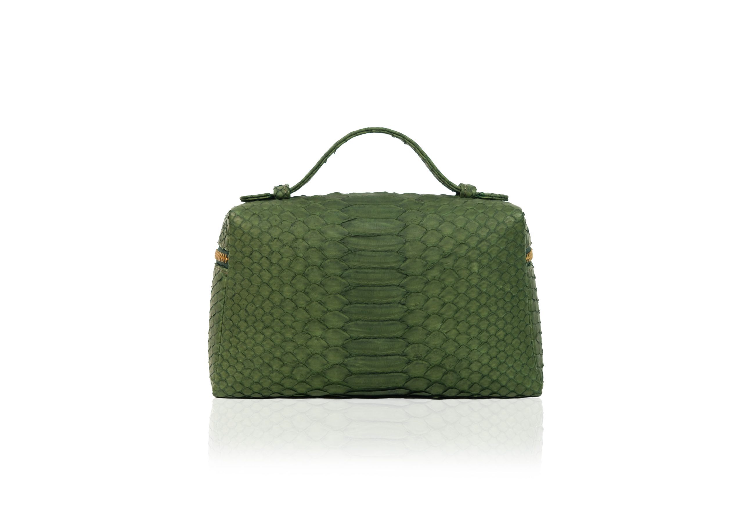 Picco Bag in Precious Leather - Olive Green - Image 4