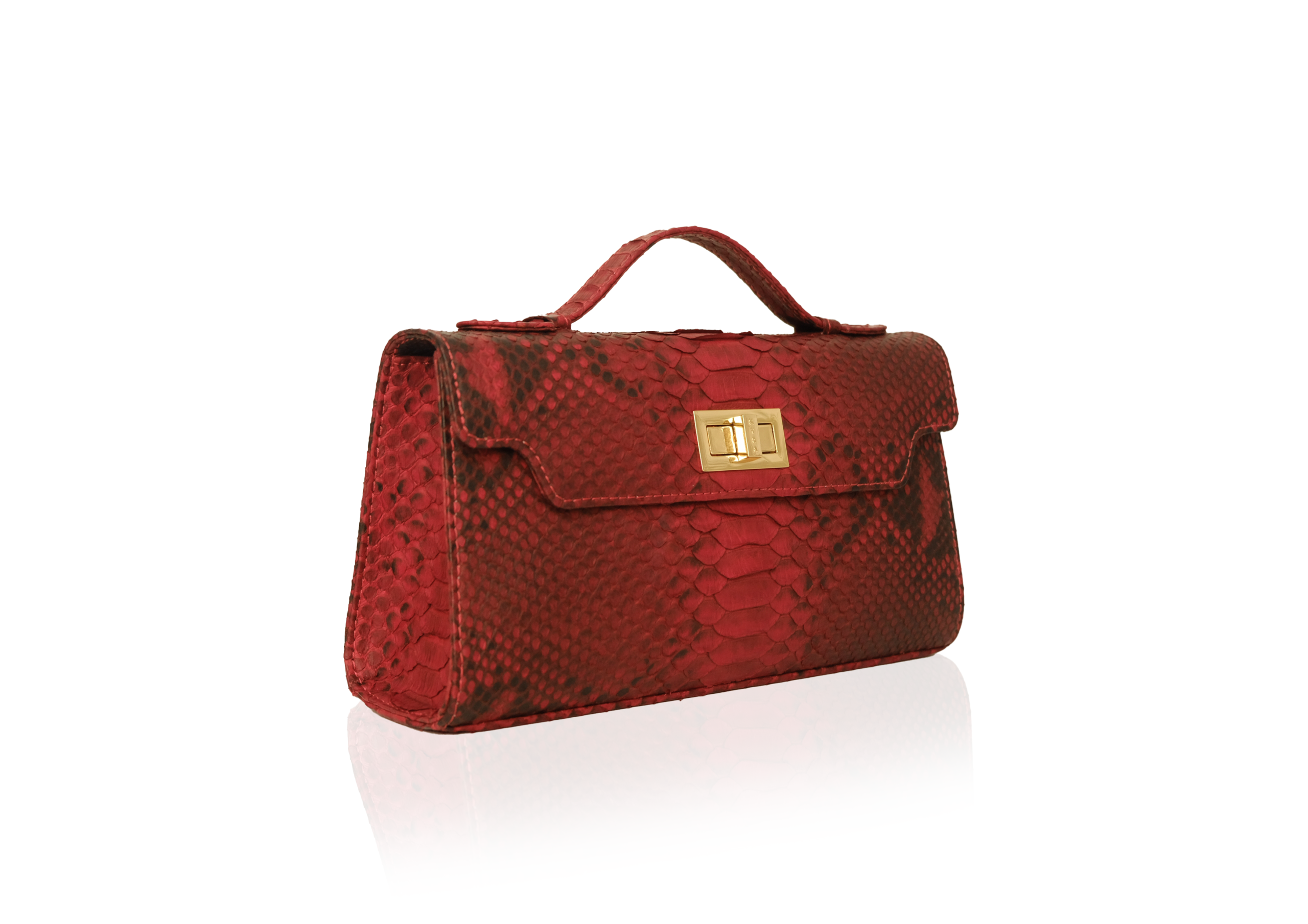 Luna 29 Bag in Precious Leather - Burgundy - Image 2