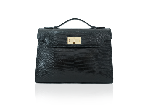 black lizard leather bag