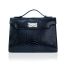 navy python leather bag