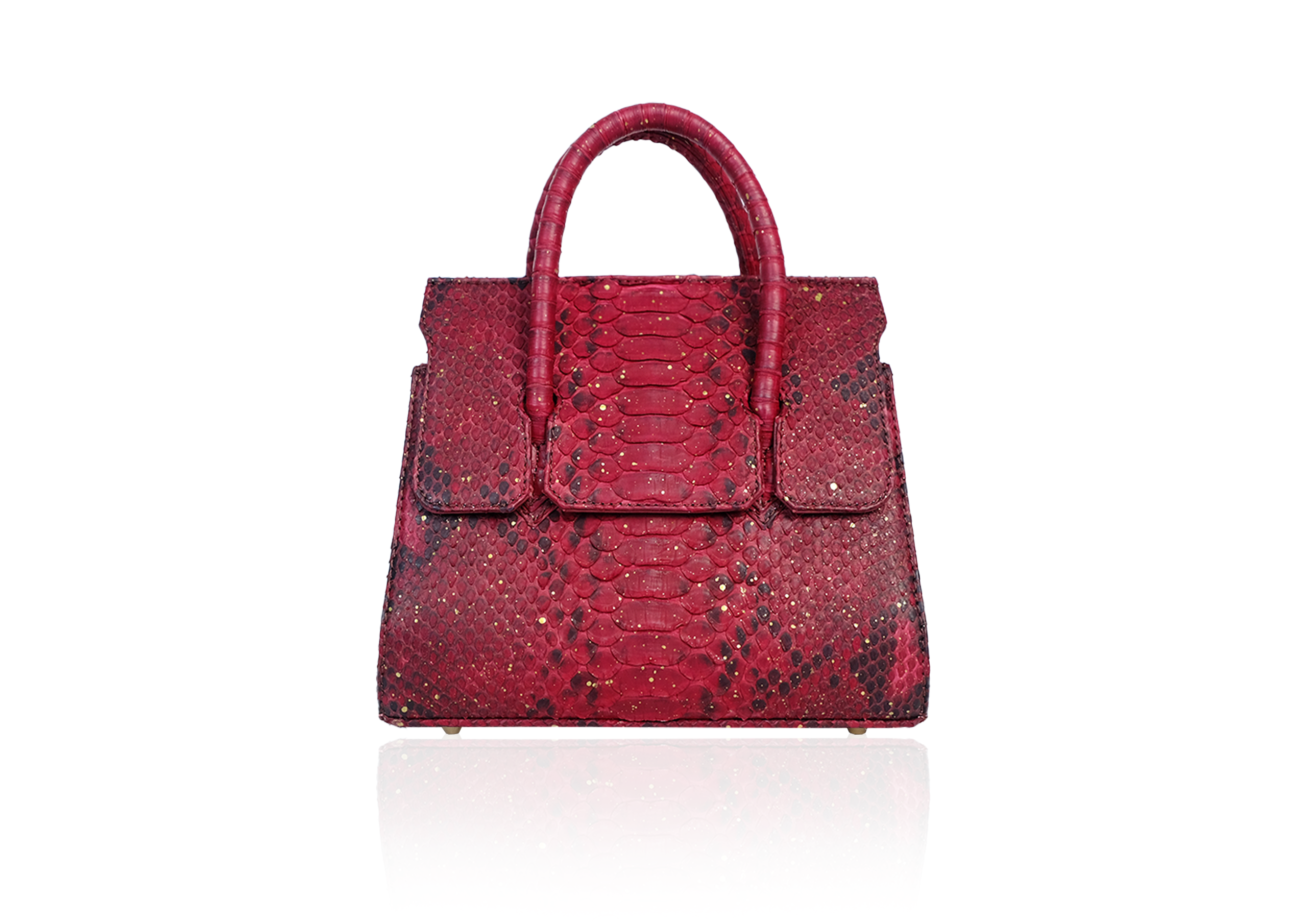 Adriana Small Burgundy Splash Gold