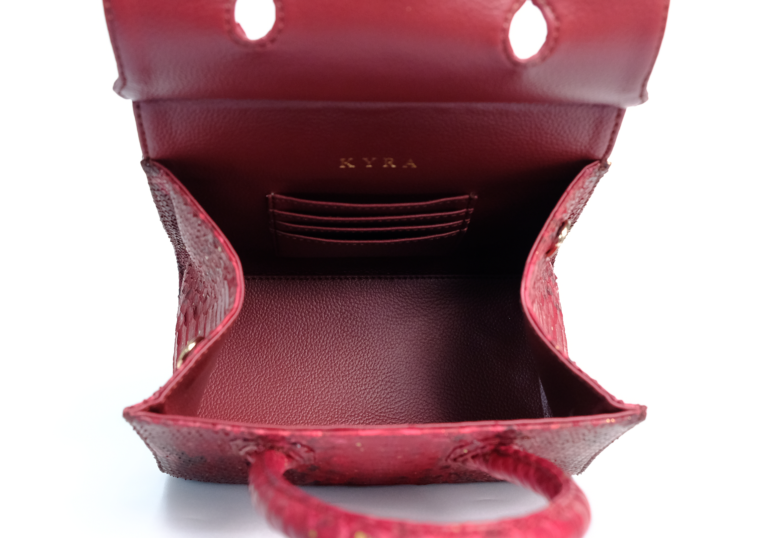 Adriana Small Burgundy Splash Gold - Image 5