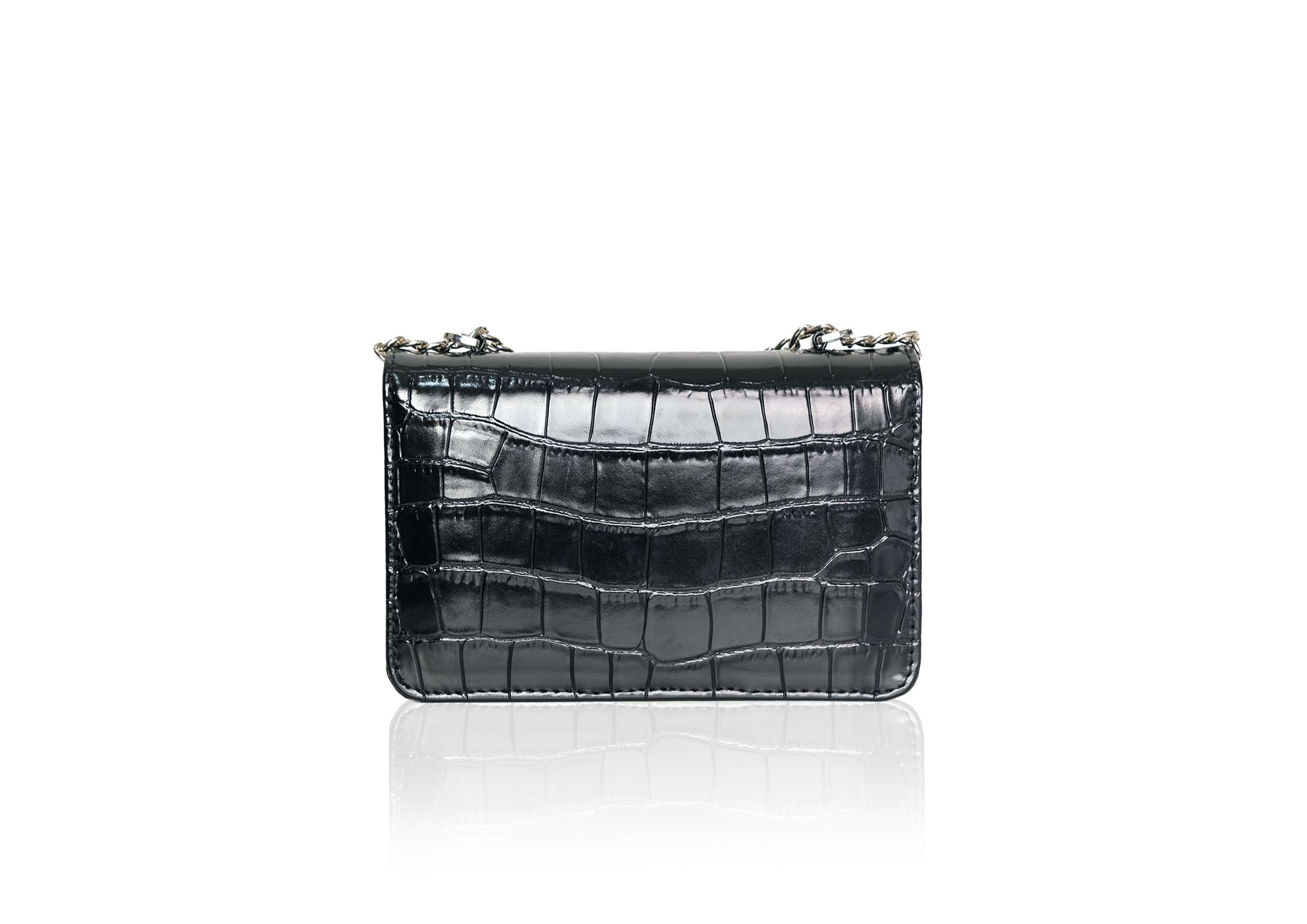 Alana in Black Croc Effect - Image 4