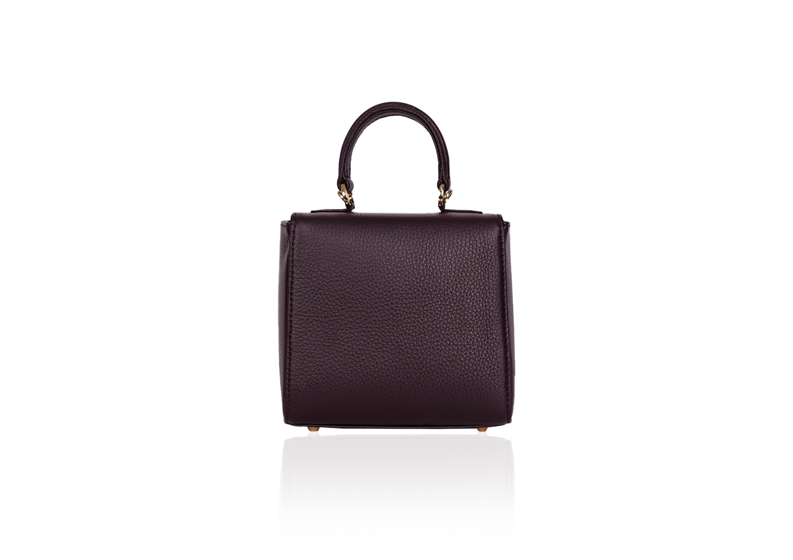 Luna Square in Dark Plum Calf - Image 4
