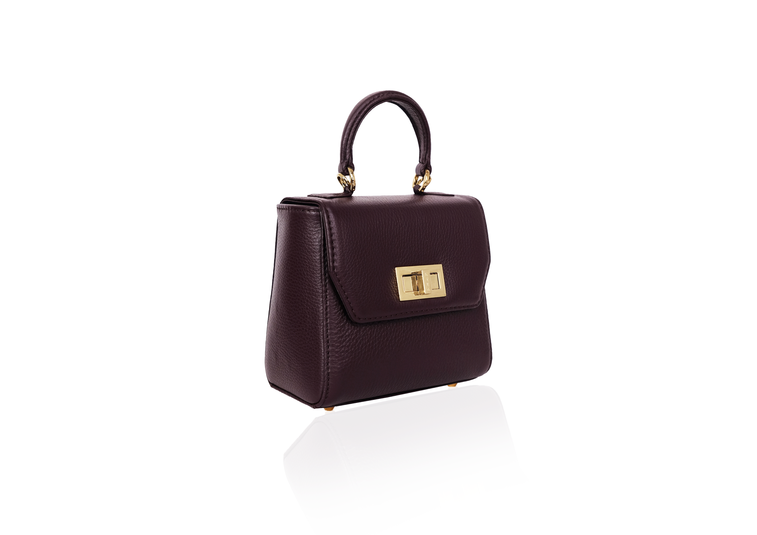 Luna Square in Dark Plum Calf - Image 2