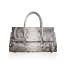 natural gold python leather bag