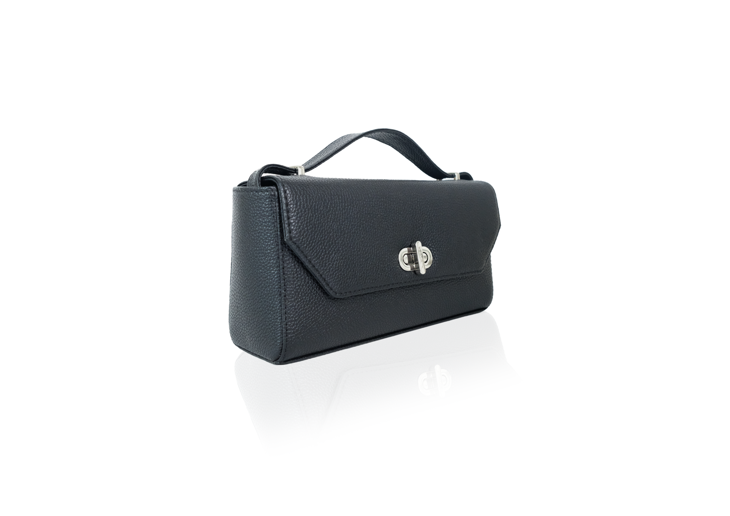 Cosette Rectangular in Black Calf - Image 2