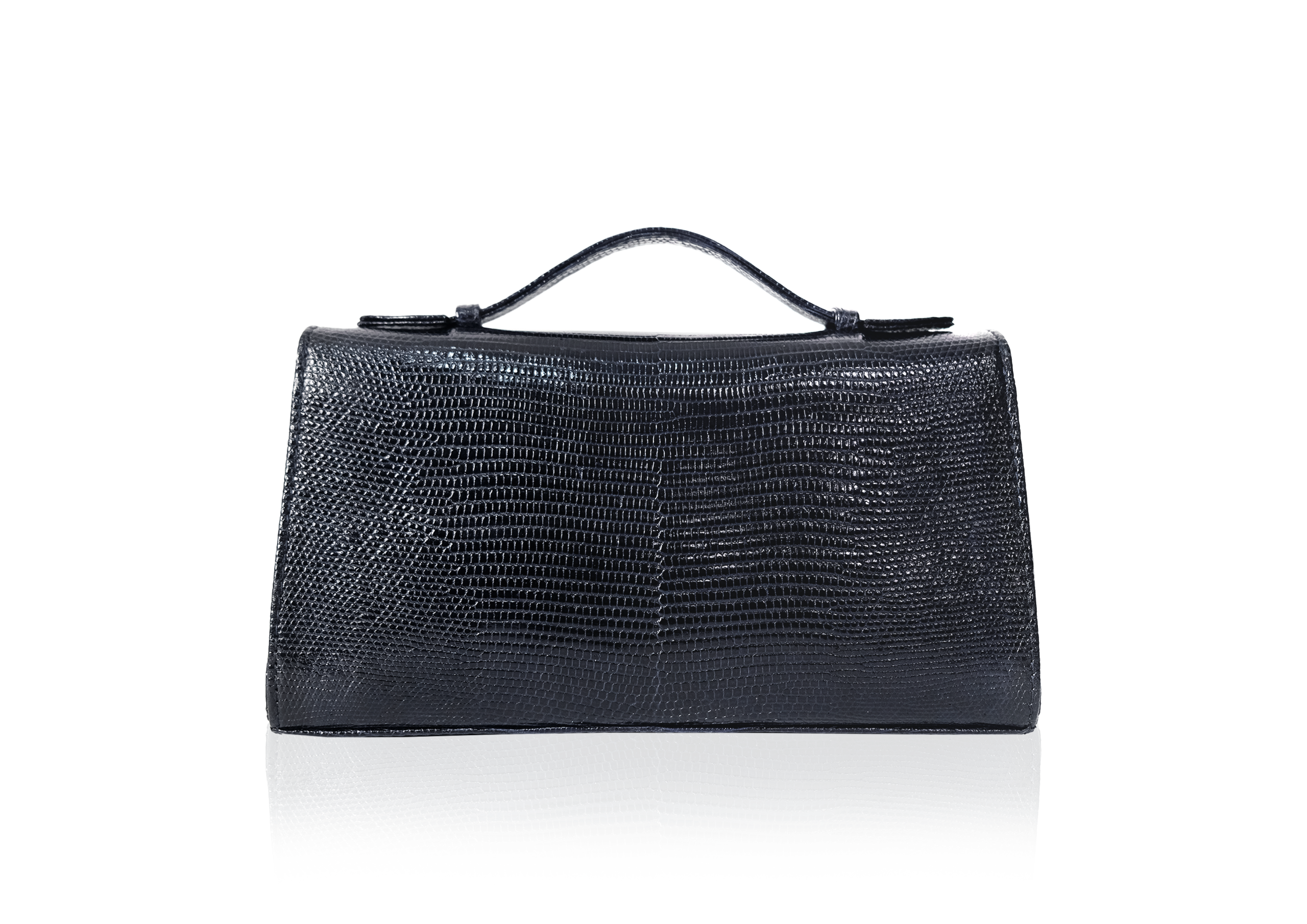 Luna 29 Bag in Precious Leather - Black Lizard - Image 4