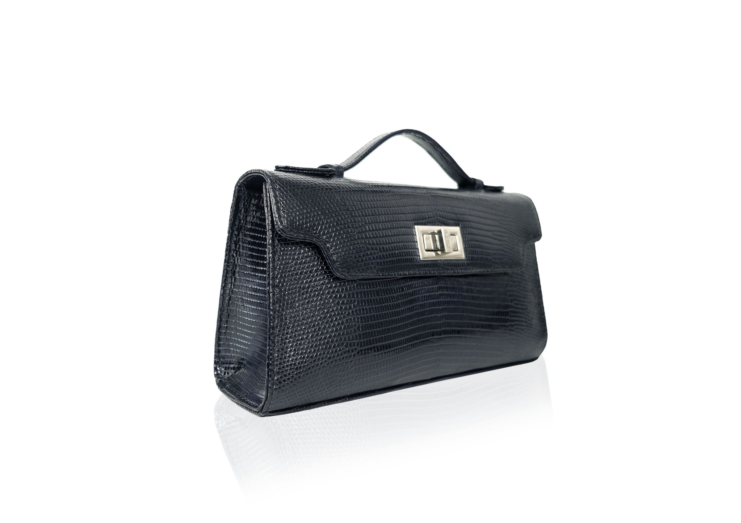 Luna 29 Bag in Precious Leather - Black Lizard - Image 2