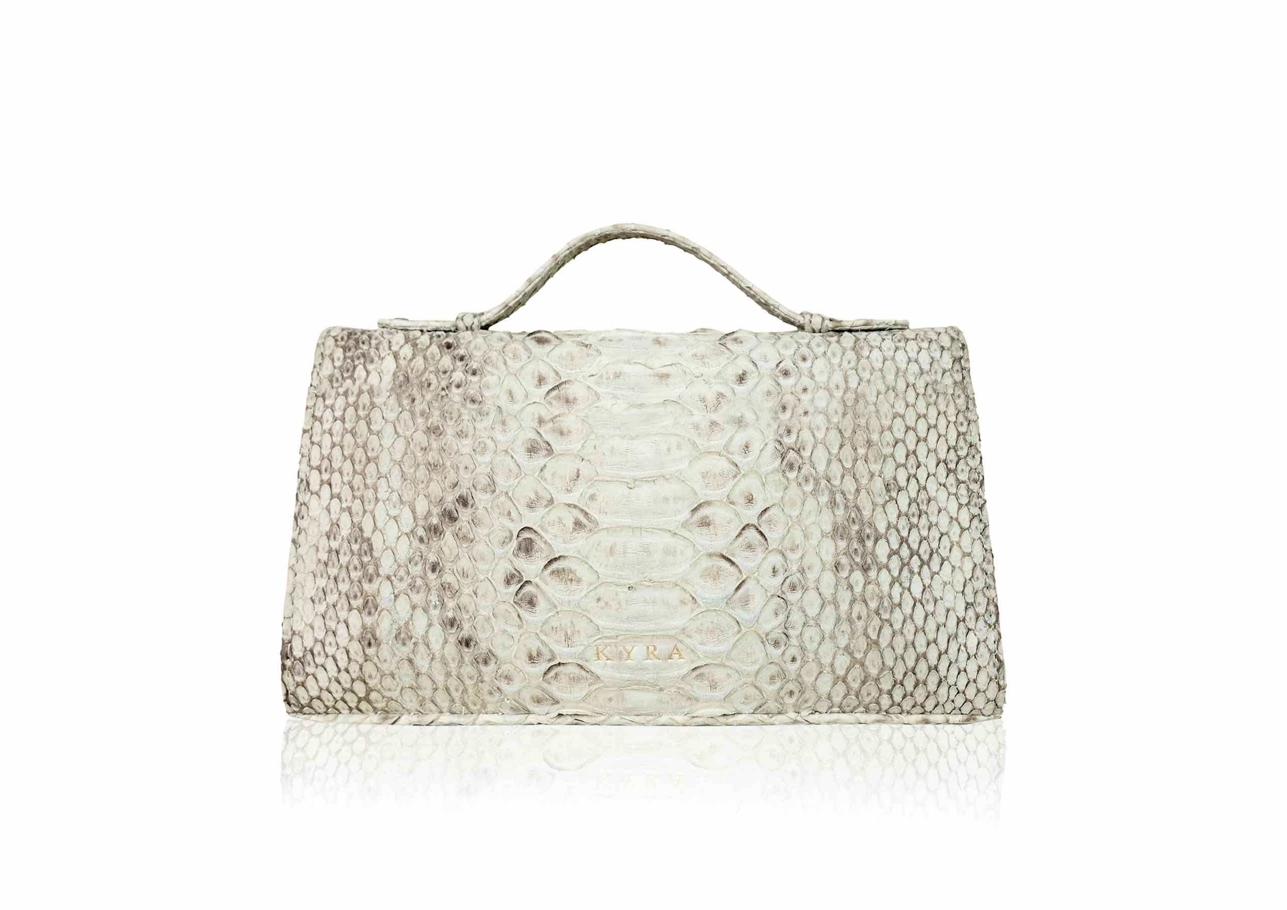 Luna 29 Bag in Precious Leather - Grey Washed - Image 4