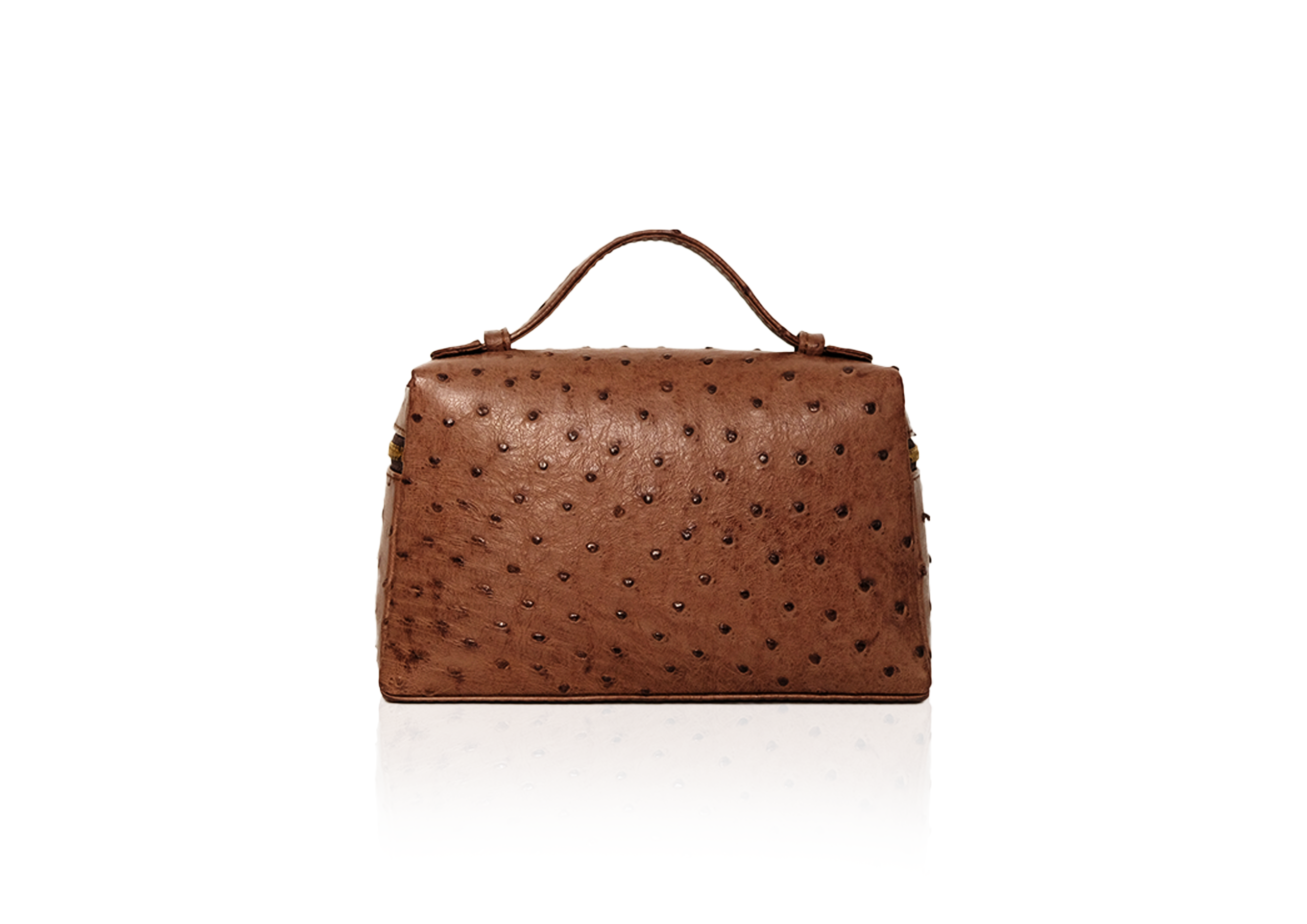 Picco Bag in Ostrich Leather - Espresso - Image 4
