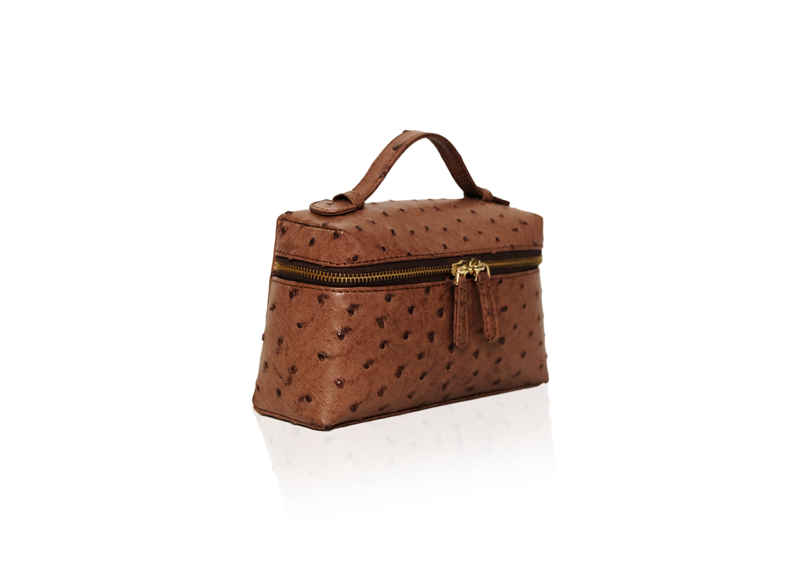 Picco Bag in Ostrich Leather - Espresso - Image 2