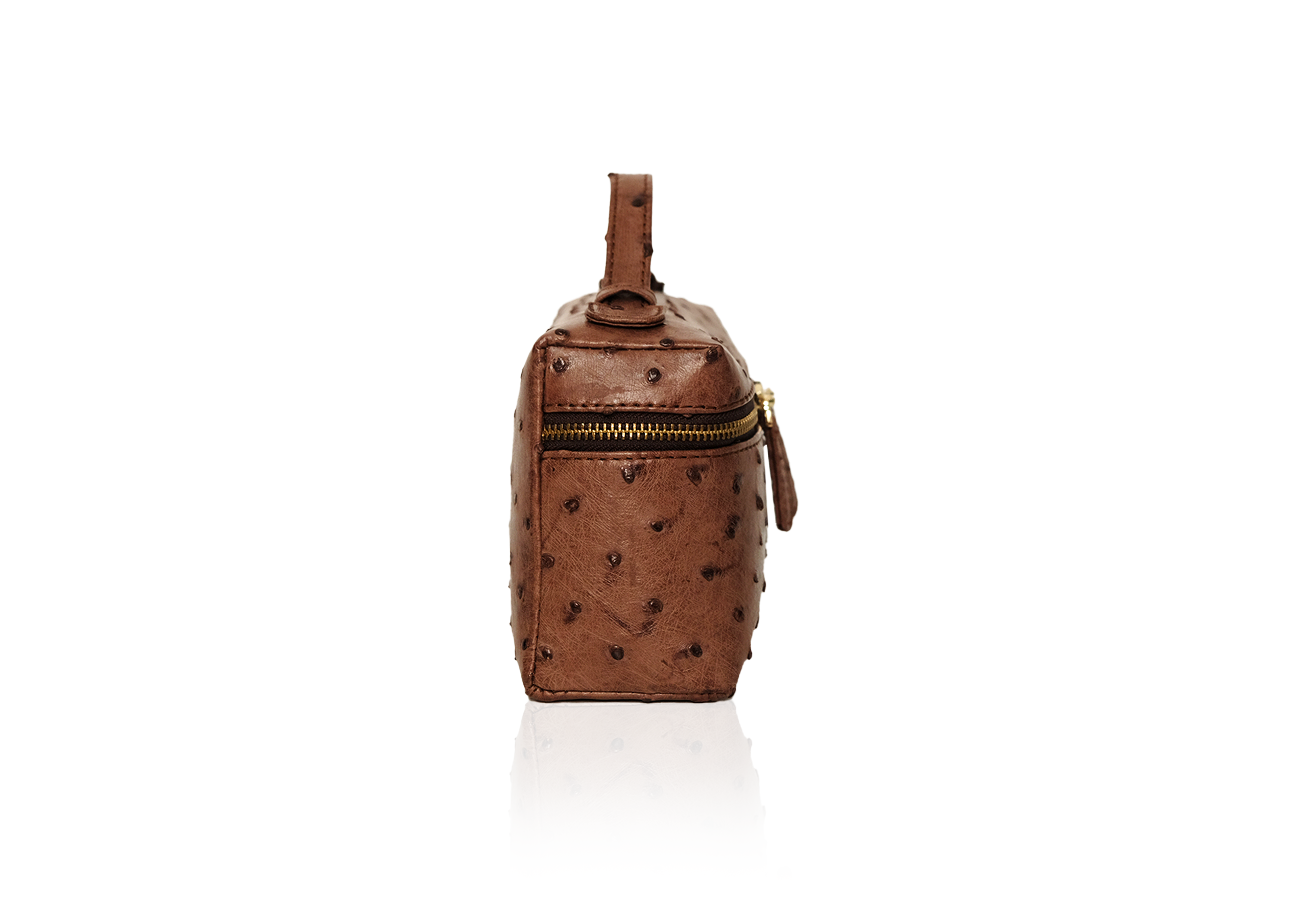 Picco Bag in Ostrich Leather - Espresso - Image 3
