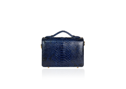 navy python bag